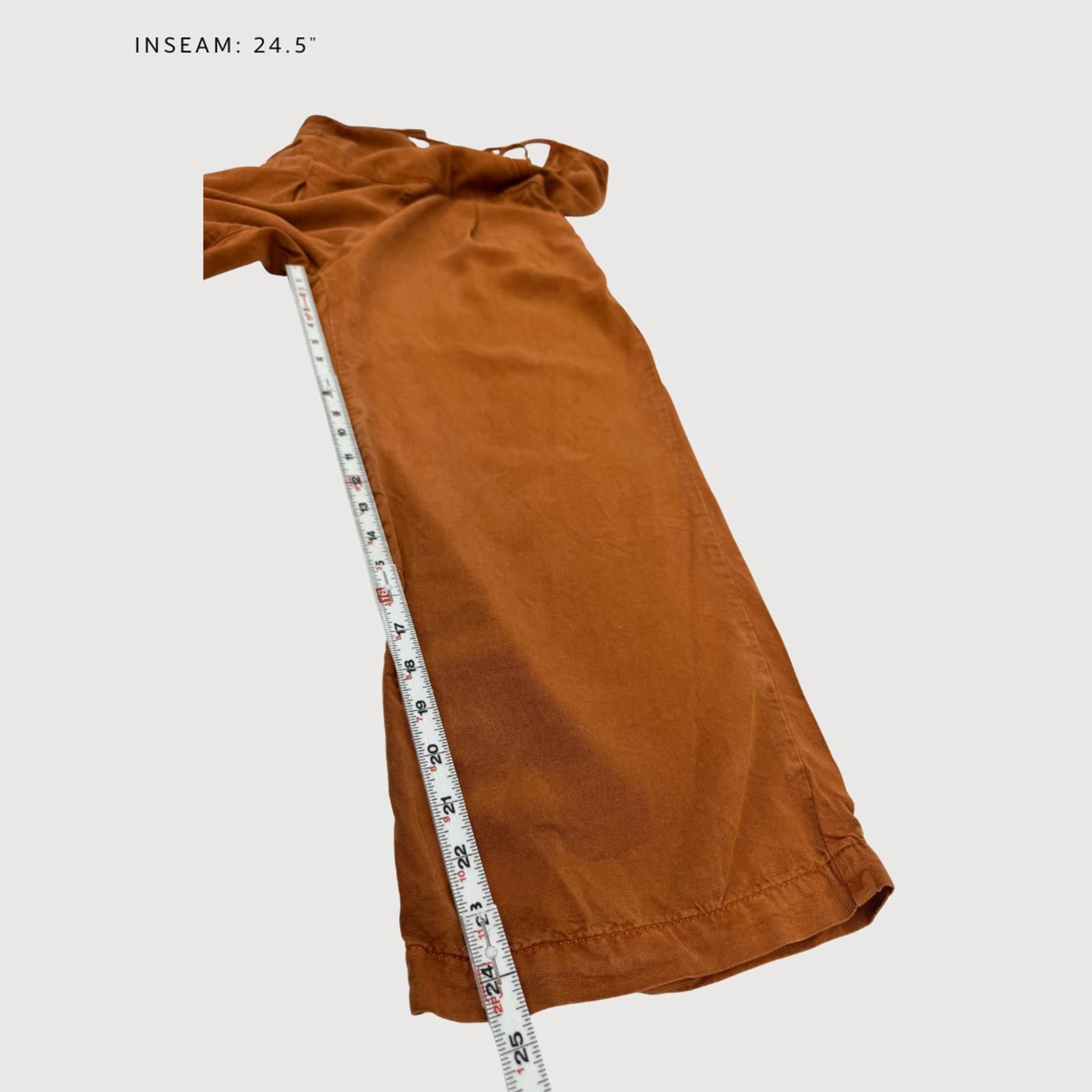 Free People Free People Jade Jumpsuit Rust Lyocell Wide Leg 6 Size 28" / US 6 / IT 42 - 8 Thumbnail