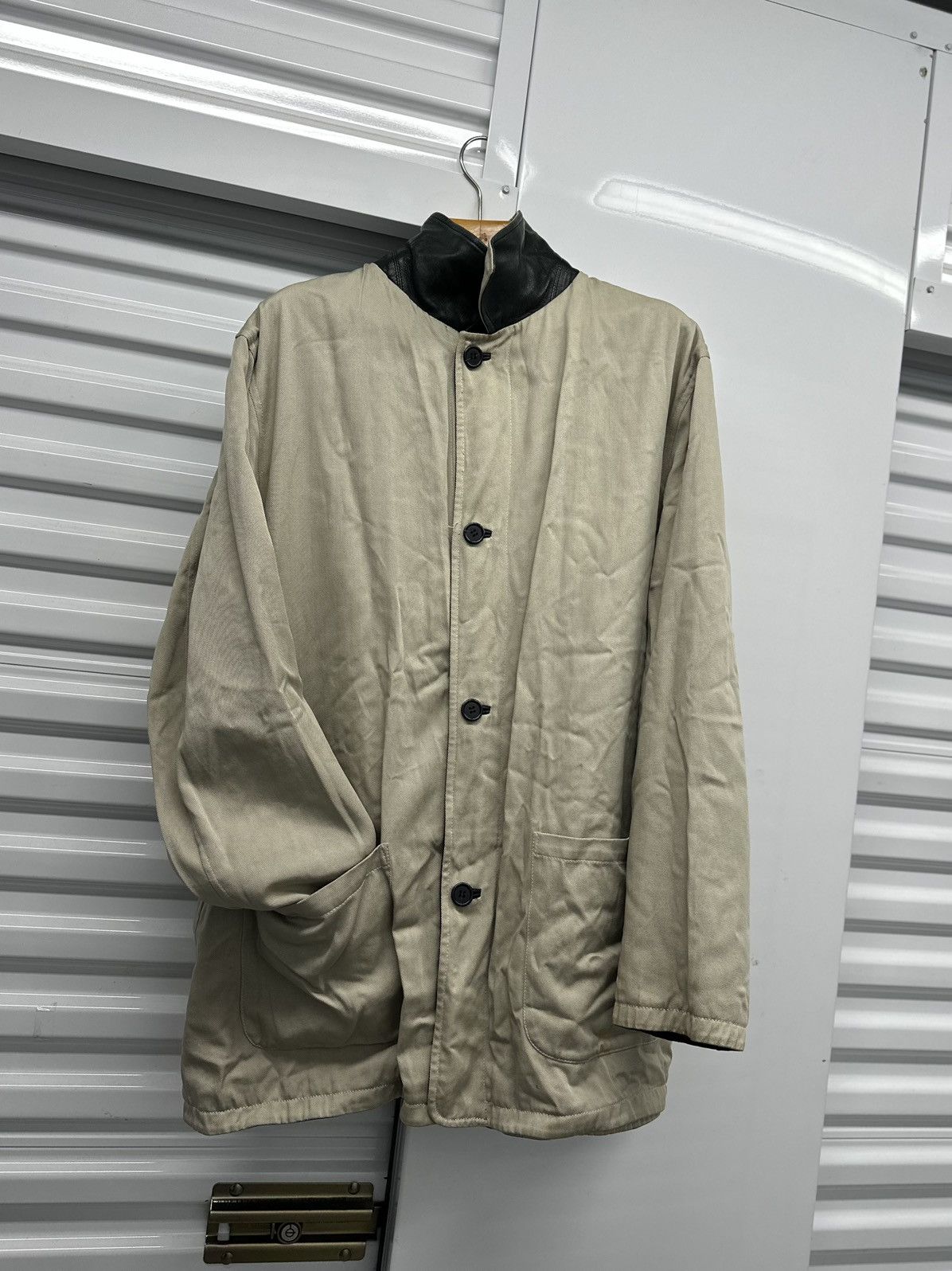 Ermenegildo Zegna Reversible Pelle Leather Jacket With Button Closures Size US XL / EU 56 / 4 - 3 Thumbnail
