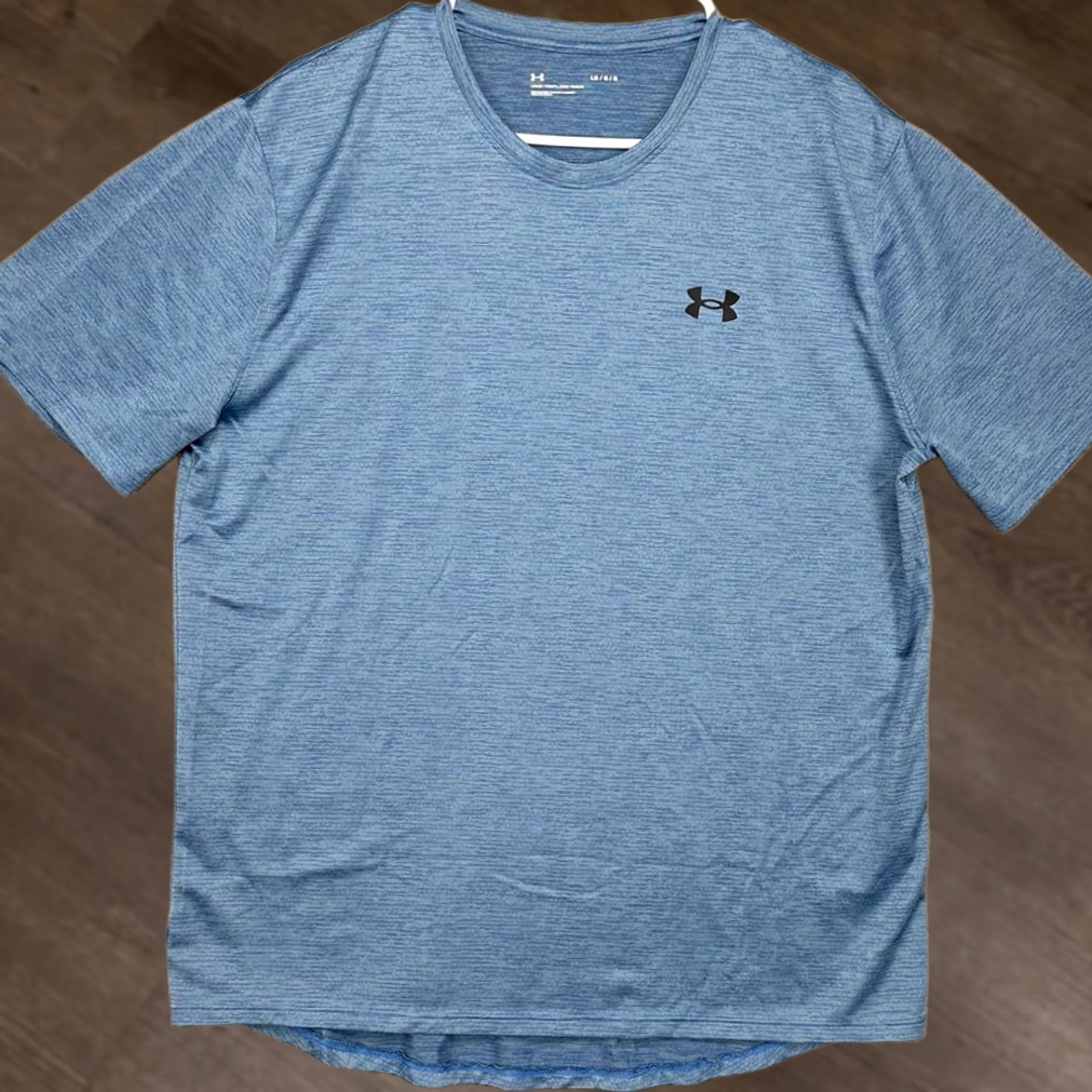 Under Armour Under Armour T-Shirt Mens Large Blue Loose Fit Short Sleeve Logo Crew Neck Breathable Polyester Spandex Size US L / EU 52-54 / 3 - 1 Thumbnail