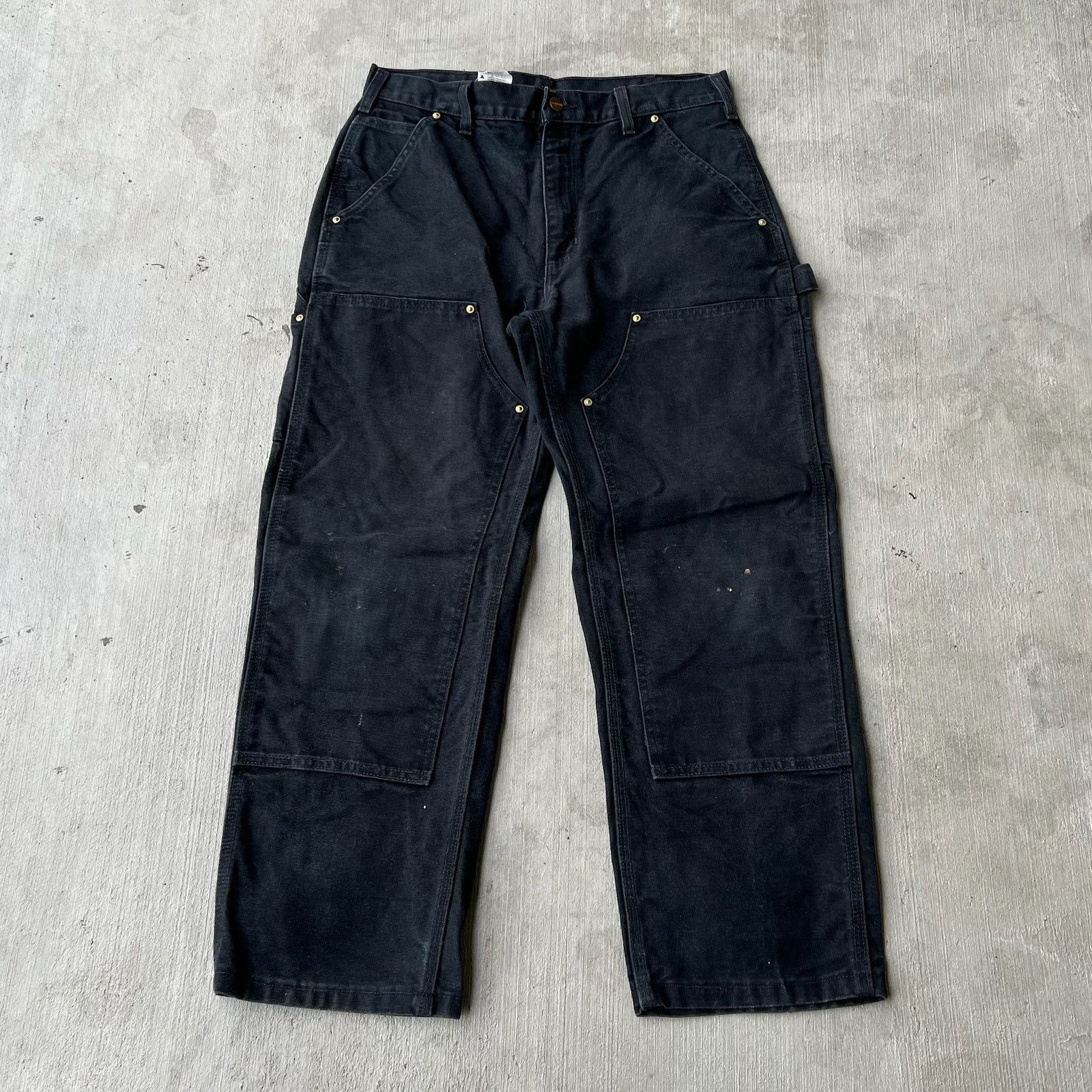 Carhartt × Vintage Carhartt black double knee work wear carpenter pants Size US 31 - 1 Thumbnail