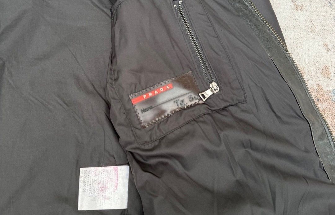 Prada Prada Sport 00s Leather Knit Hybrid Jacket Techwear Archive Size US M / EU 48-50 / 2 - 7 Thumbnail