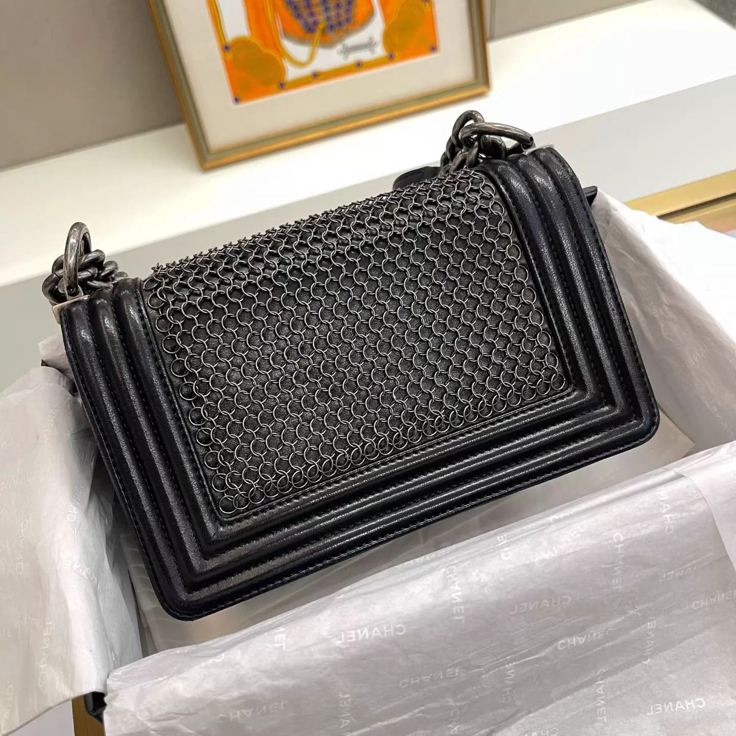 Chanel Chanel Leboy Sml Cage Ltd Black/Silver 2018 Good AB307 Size ONE SIZE - 6 Thumbnail