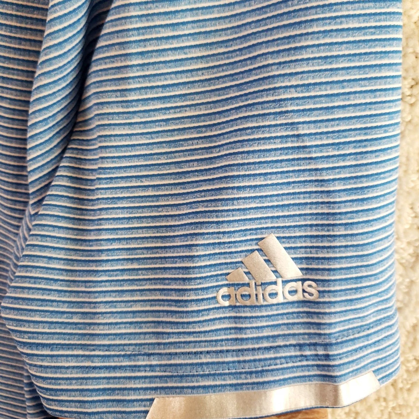Adidas Adidas Climachill Golf Mens XL Blue Striped Stretch Polo Shirt Fripp Island Logo Shirt Size US XL / EU 56 / 4 - 7 Thumbnail