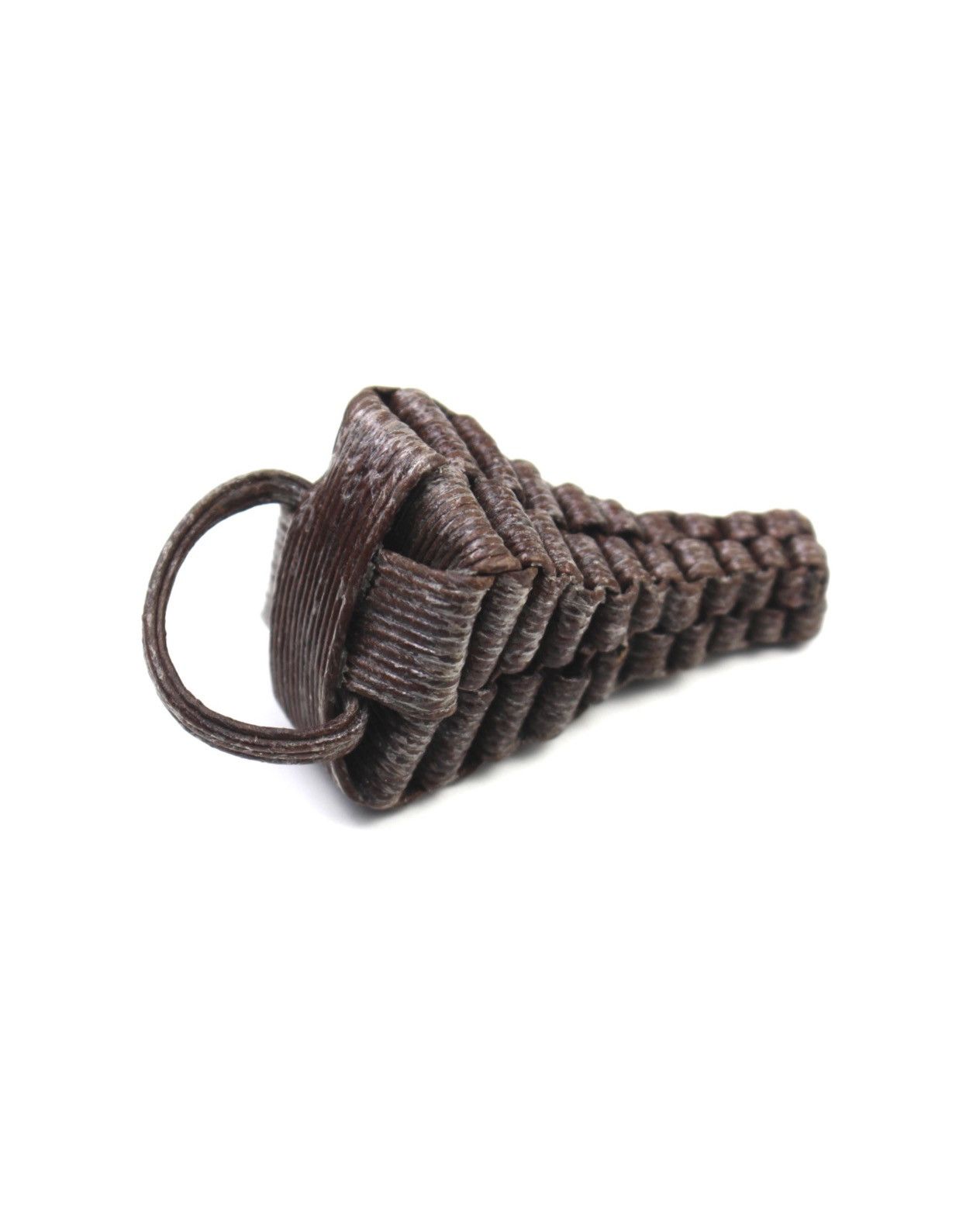 Vintage 2000S JAPANESE MADE HANDWOVEN BROWN STRUCTURED RING Size ONE SIZE - 5 Thumbnail