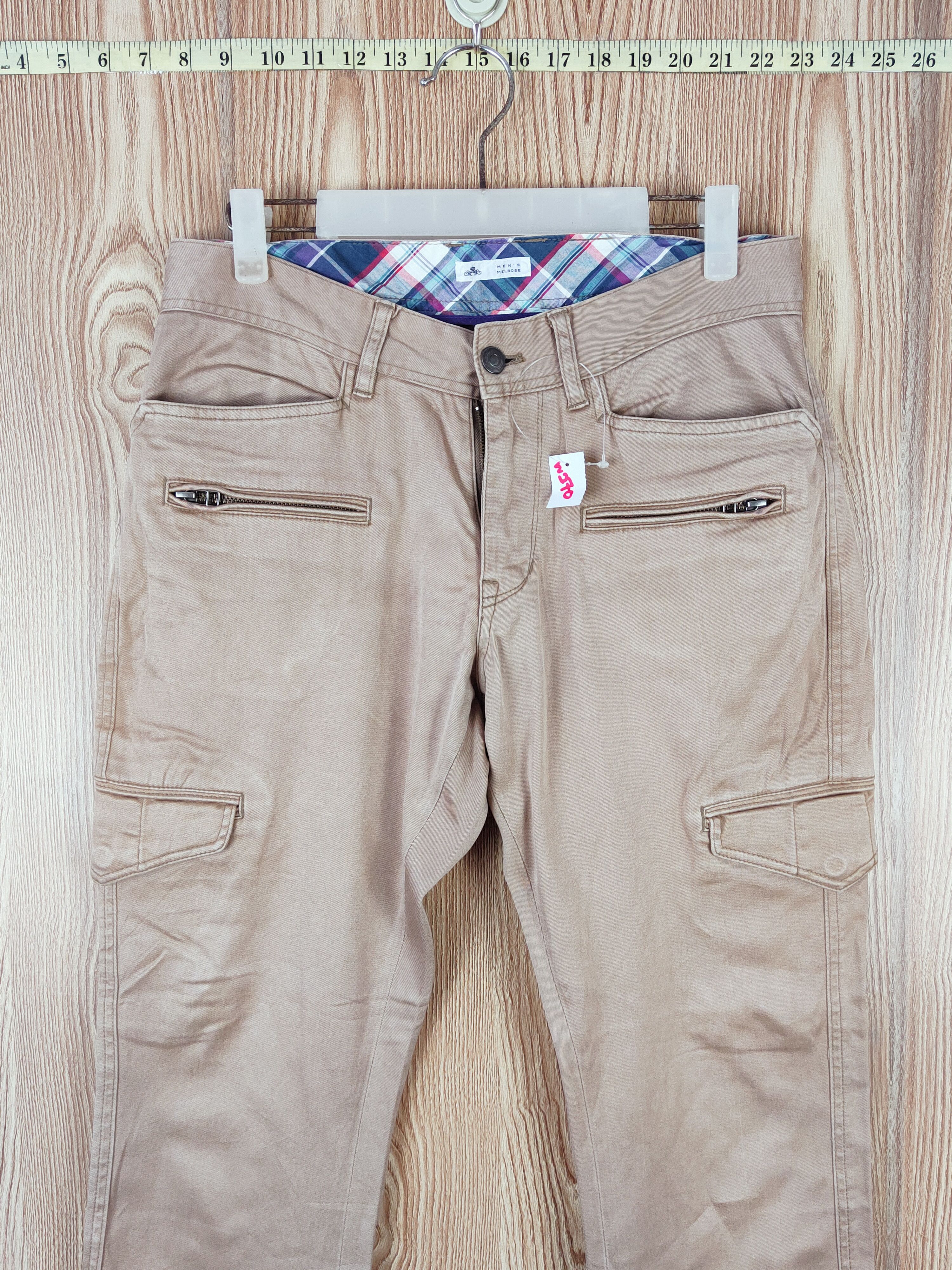 Japanese Brand Men's Melrose Brown Multipocket Tactical Cargo Pants #W270 Size 31" - 2 Thumbnail