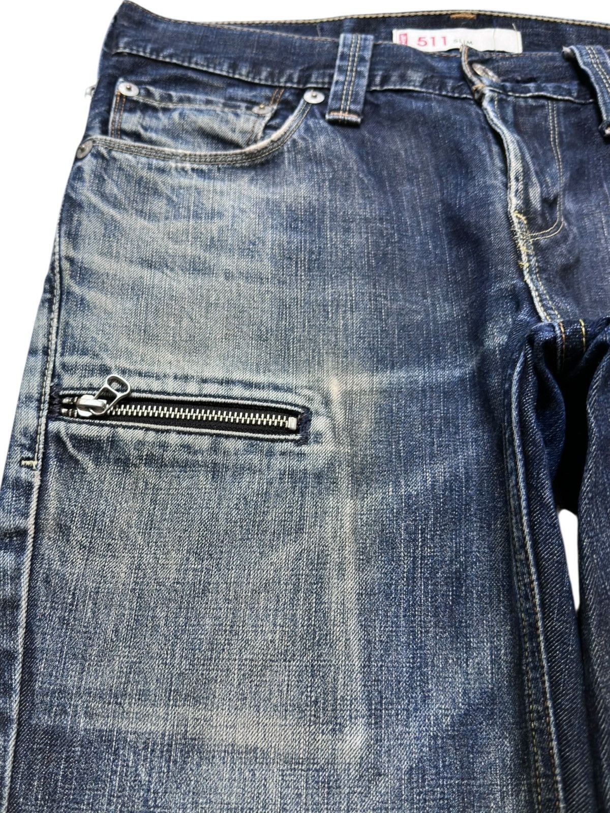 Levi's Vintage Clothing Vintage Levi’s 511 Mudwash Studded Zipper Denim Size US 32 / EU 48 - 3 Thumbnail