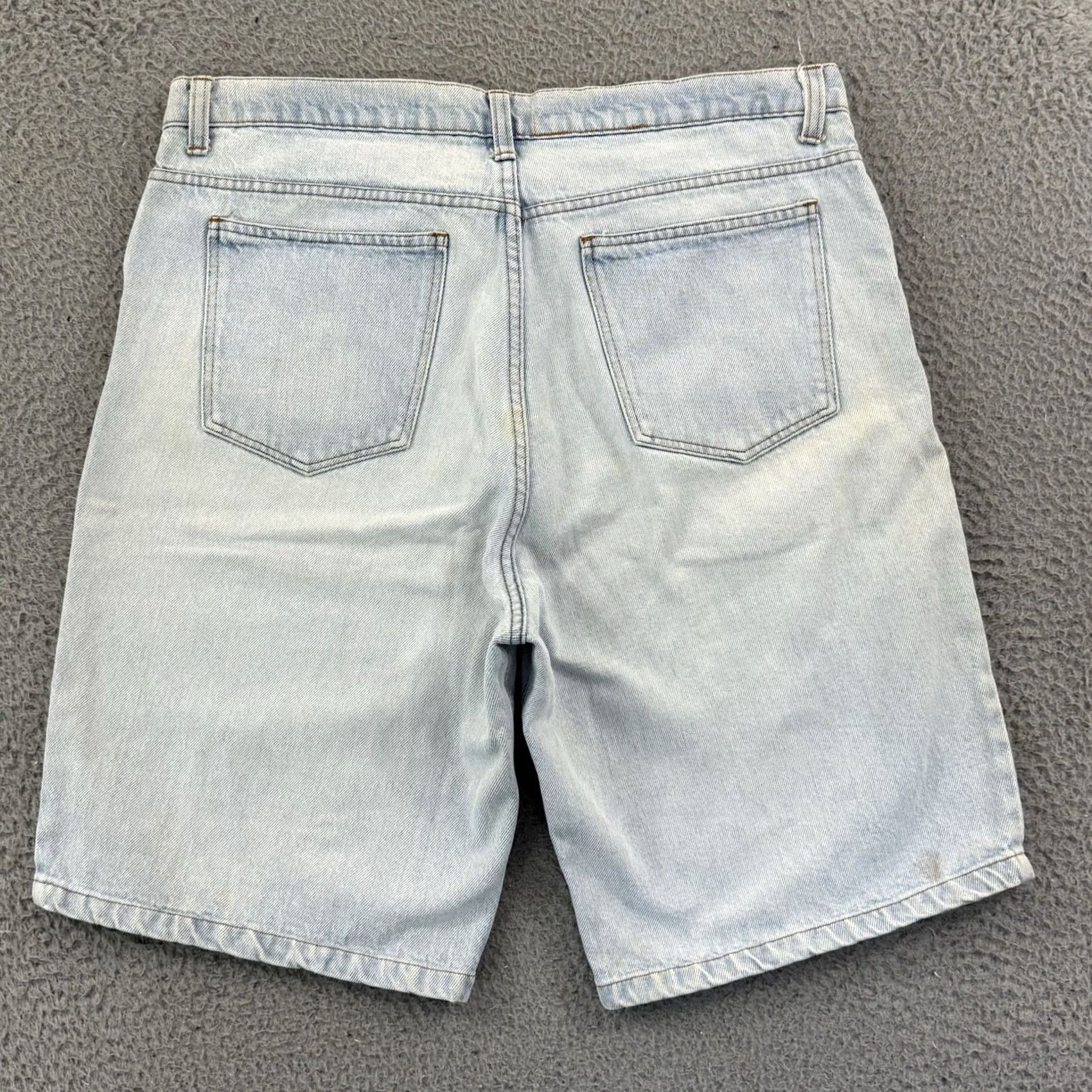 Denime VINTAGE True Fan Shorts Bermuda Men 36 Denim 9” Zip 5-Pocket Relaxed Grunge 90s Blue Mens Size US 36 / EU 52 - 7 Thumbnail