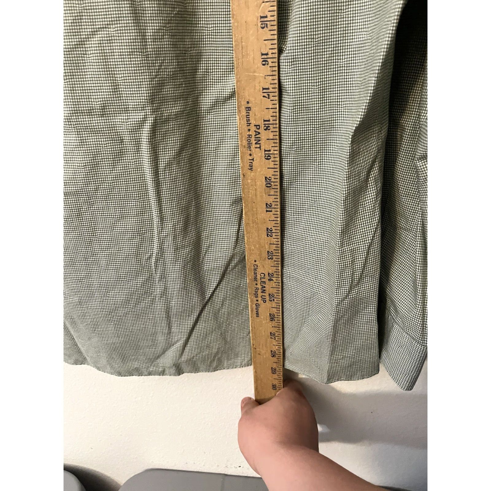 Tommy Hilfiger Tommy Hilfiger Slim Fit Green Gingham Long Sleeve Button Down Shirt Size 16 Men Size US L / EU 52-54 / 3 - 4 Thumbnail