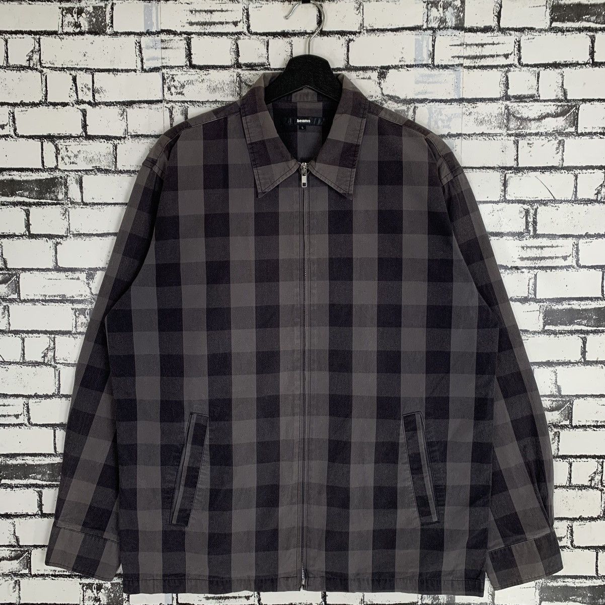 Beams Plus × Designer × Vintage Vintage Beams Checkered Flannel Jacket Size US L / EU 52-54 / 3 - 1 Thumbnail