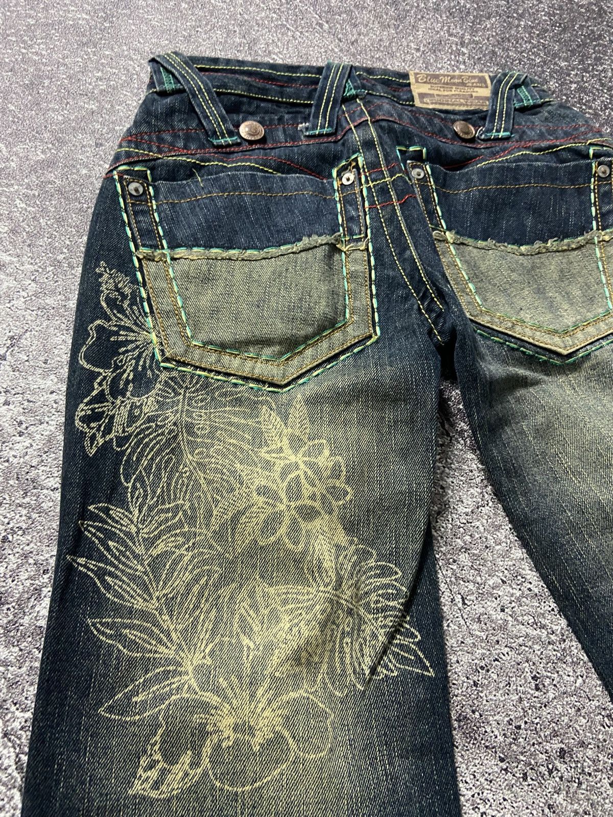 Japanese Brand Blue moon blue floral denim Size 28" / US 6 / IT 42 - 8 Thumbnail