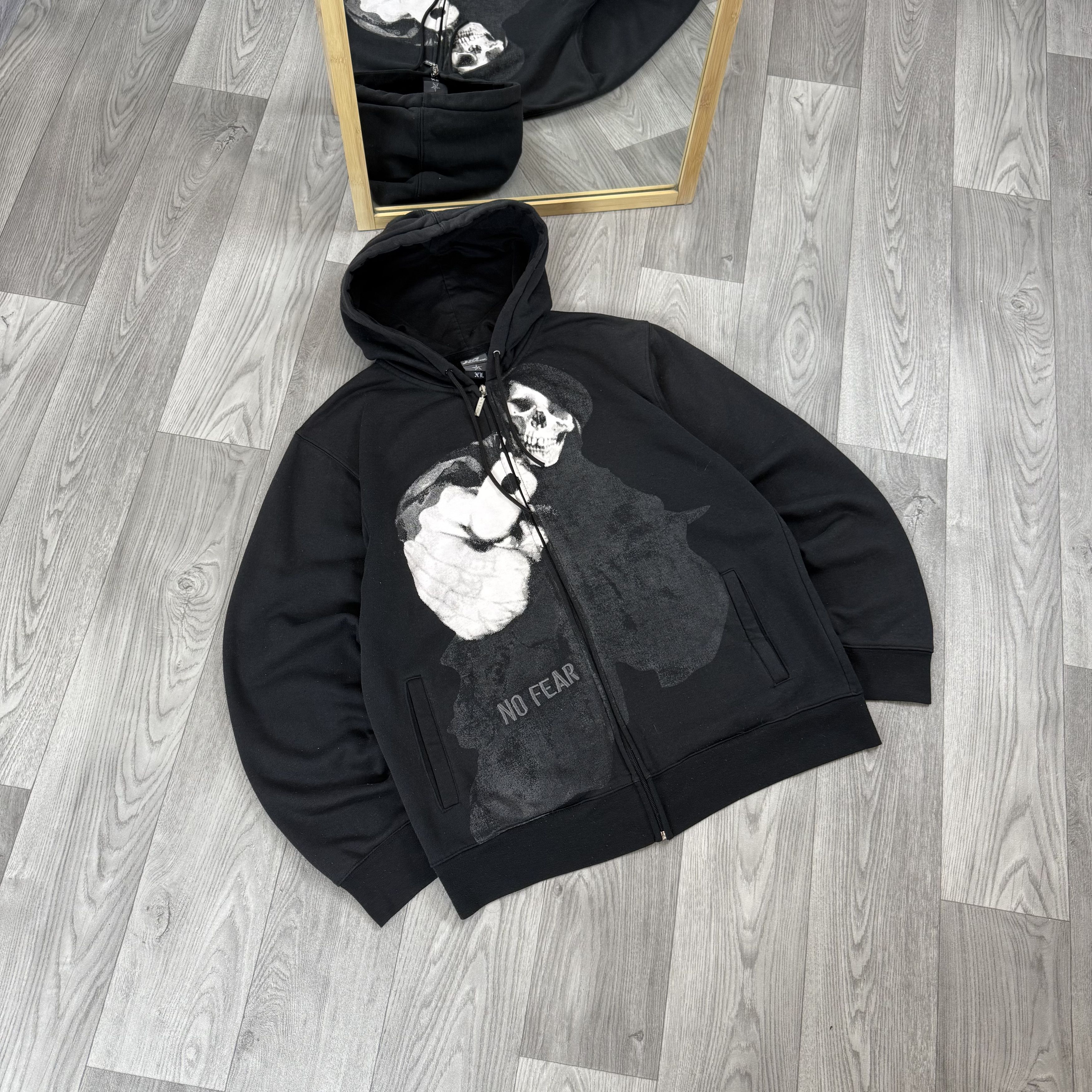 No Fear Vintage No Fear 00s Rap Skeleton Zip Hoodie Sweat Jacket Size US XL / EU 56 / 4 - 3 Thumbnail