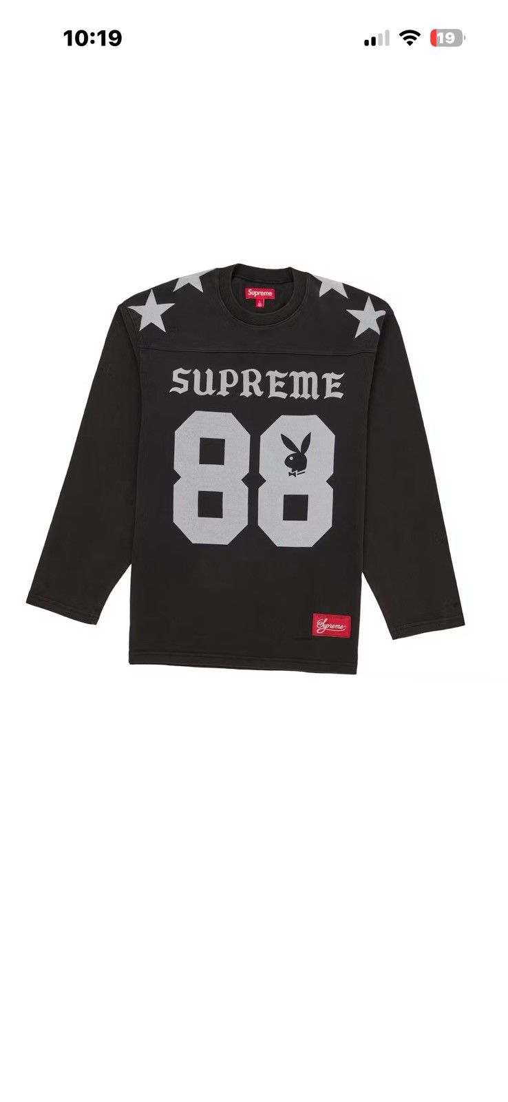Supreme Supreme 99 Long Sleeve Football Top (Black) | Grailed
