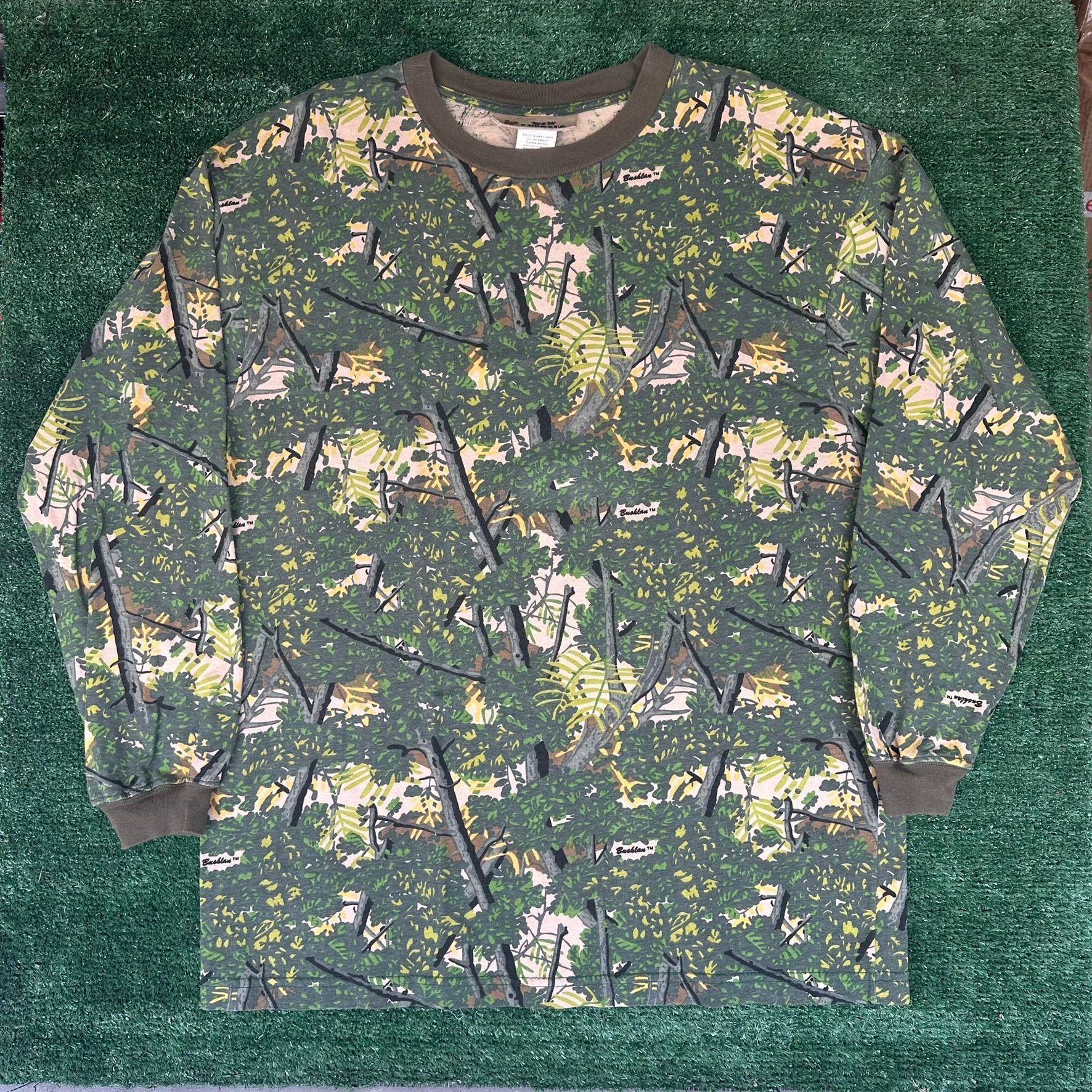 Realtree Vintage 80s Realtree Bushlan Camo T-Shirt Long Sleeve Grunge Size US XL / EU 56 / 4 - 1 Thumbnail