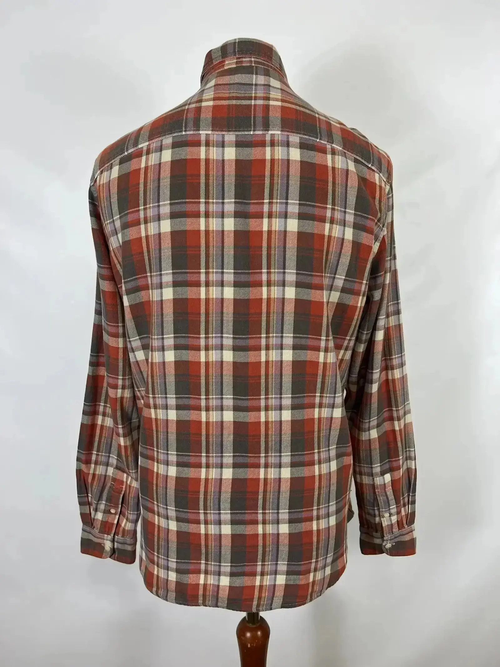 Allsaints × Flannel × Japanese Brand All Saints Gotland LS shirt Size US L / EU 52-54 / 3 - 2 Thumbnail