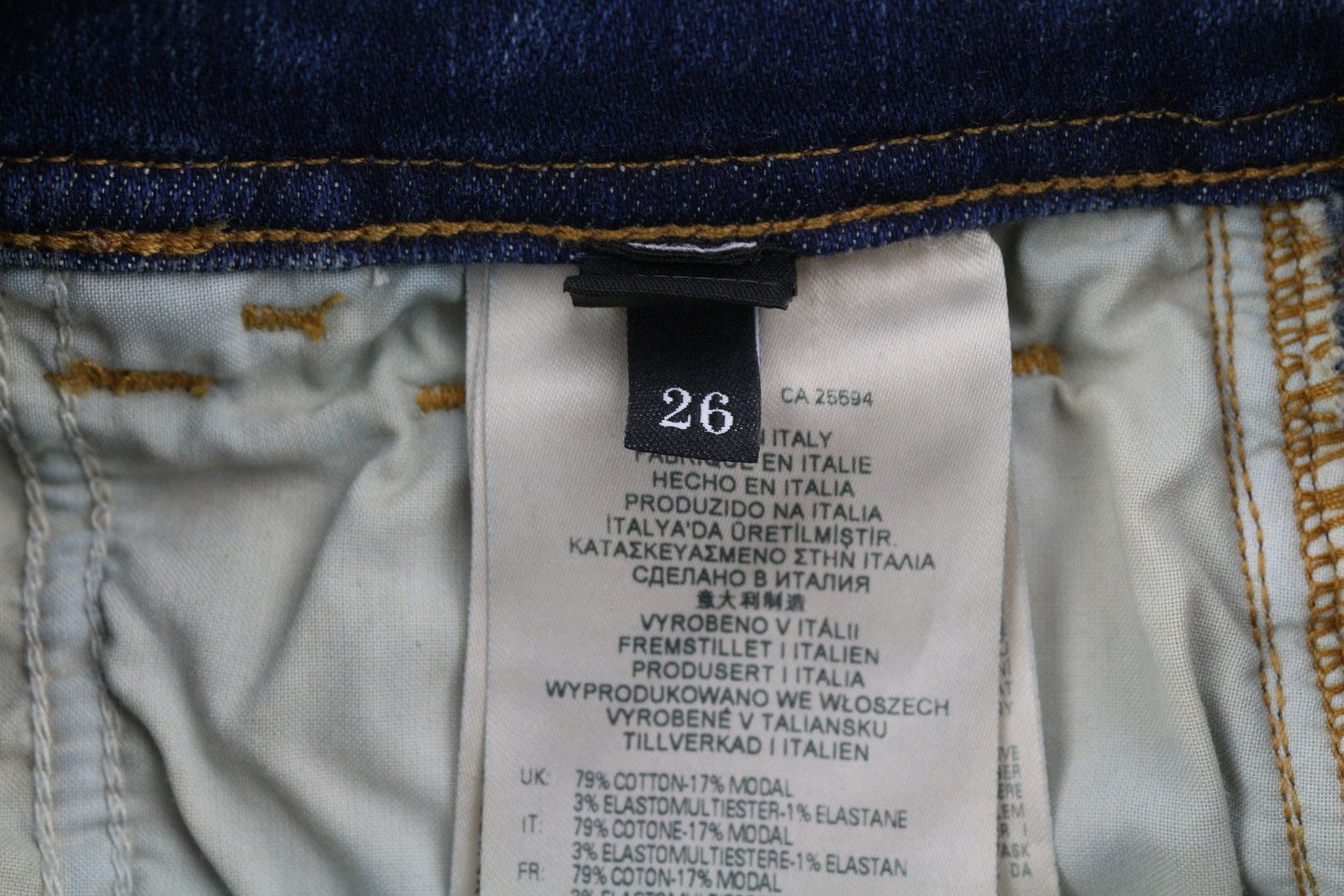Diesel D-SLANDY-HIGH-Z 09C20 W26/L32 Skinny Blue Jeans 40683 Size 26" / US 2 / IT 38 - 7 Thumbnail