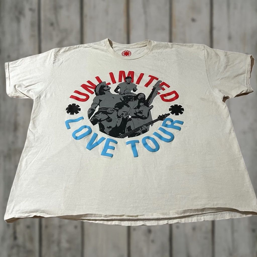 Vintage Red Hot Chili Peppers Unlimited Love World Tour 2022 Shirt XL White Mens T-Shirt Size US XL / EU 56 / 4 - 1 Thumbnail