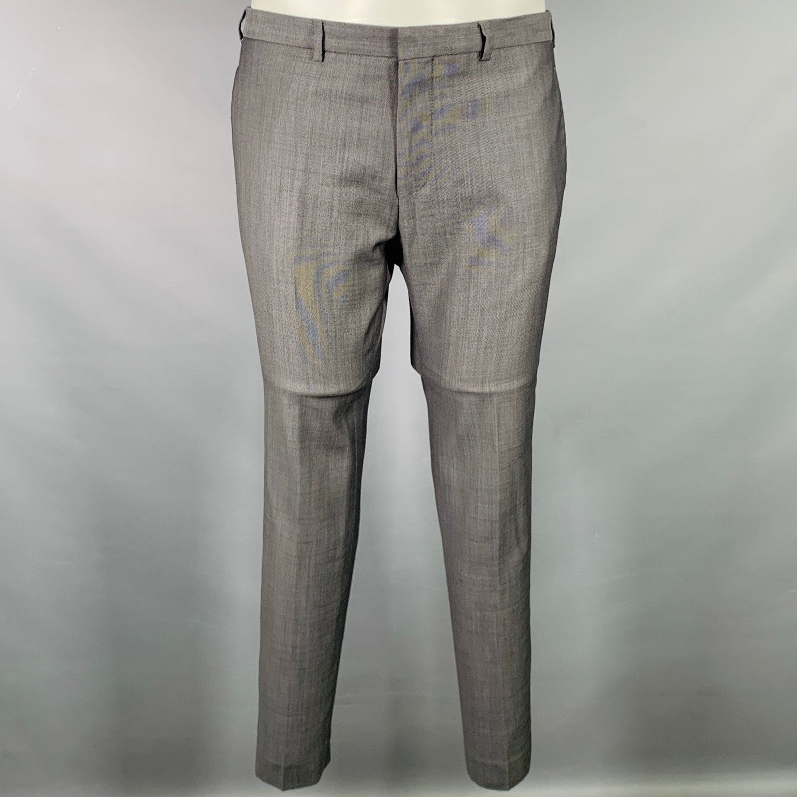 The Kooples THE KOOPLES Size 38 Grey Wool Notch Lapel Suit Size 38R - 4 Thumbnail