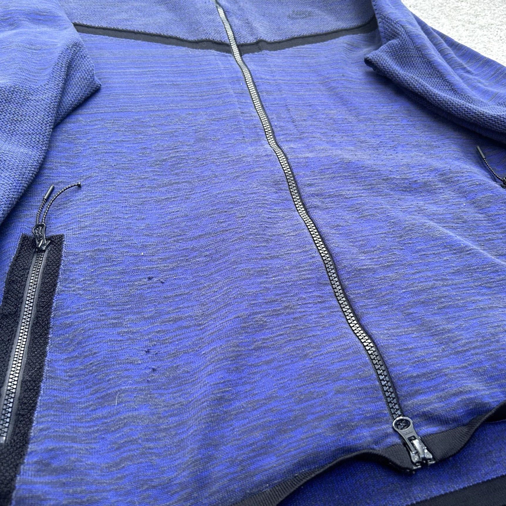 Nike NIKE TECH JACKET HOODIE ADULT L KNIT WINDRUNNER NAVY BLUE BLACK 728685-451 Size US L / EU 52-54 / 3 - 3 Thumbnail