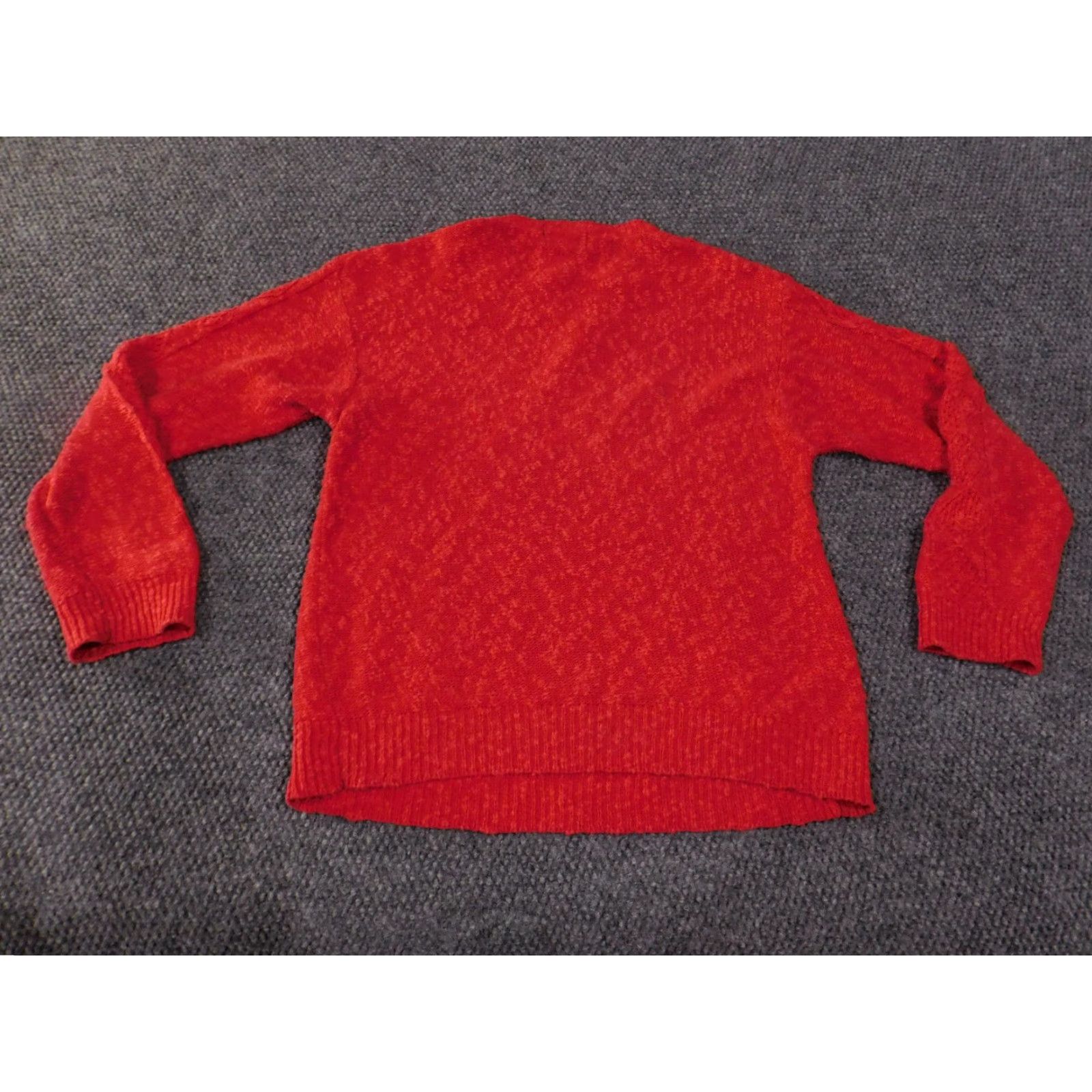 Vintage Alcott and Andrews Sweater Womens Medium Red Cable-Knit Pullover Crew Neck Long Sleeve Size M / US 6-8 / IT 42-44 - 7 Thumbnail