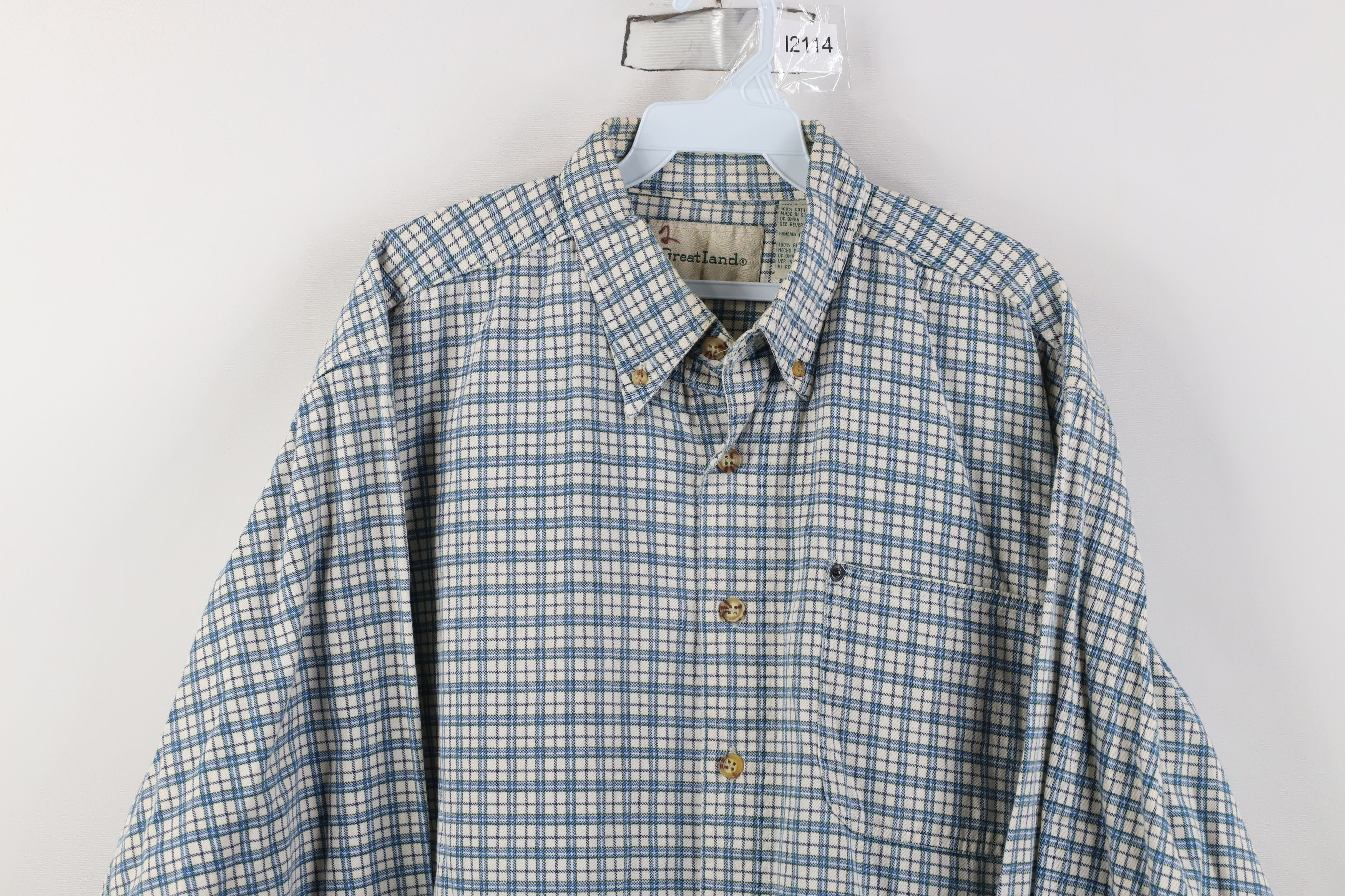 Vintage Vintage 90s Streetwear Heavyweight Twill Button Down Shirt Size US L / EU 52-54 / 3 - 2 Thumbnail
