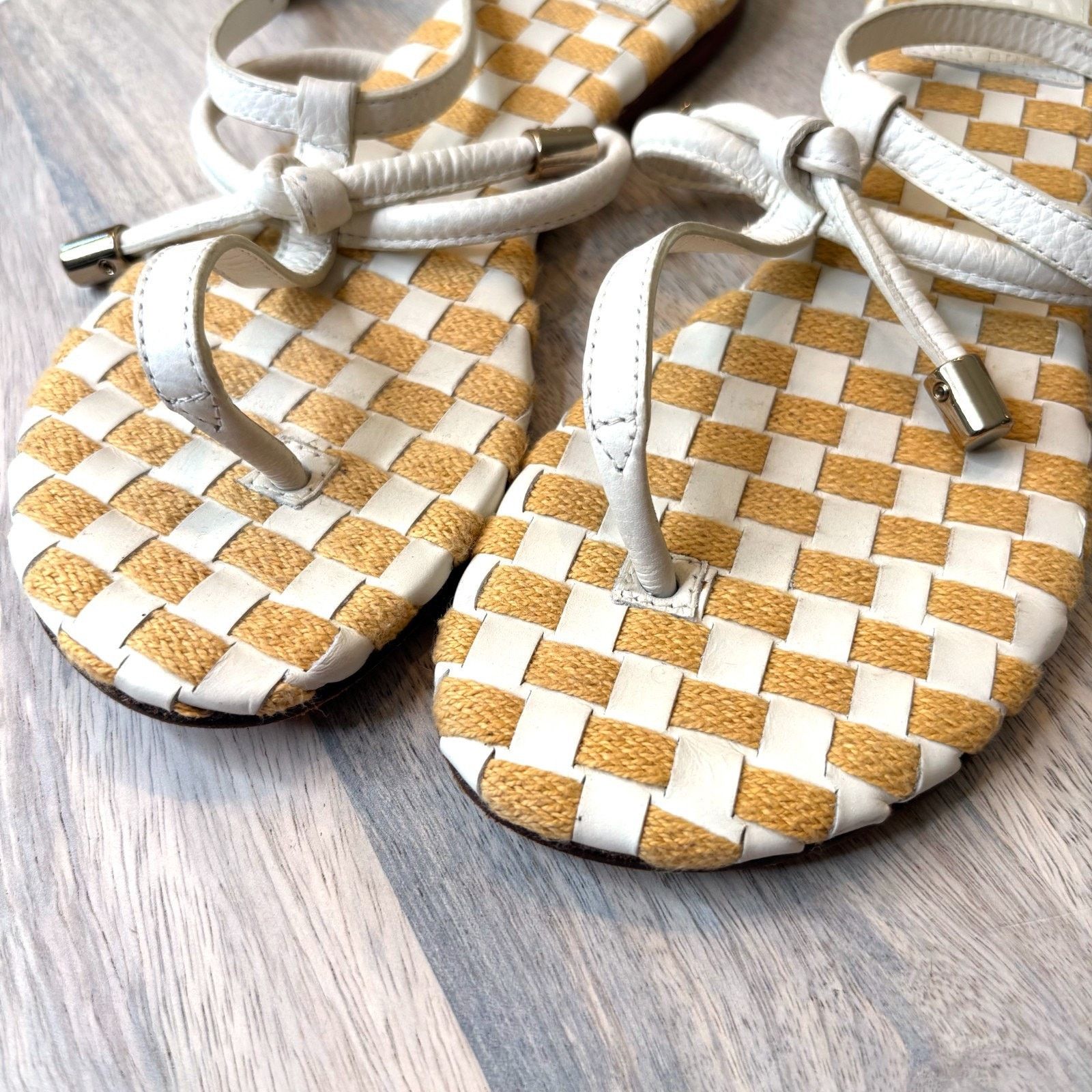 Tory Burch Tory Burch Cream White Ankle Strappy Sandals Size 6.5 M 6.5M Size US 6.5 / IT 36.5 - 2 Thumbnail