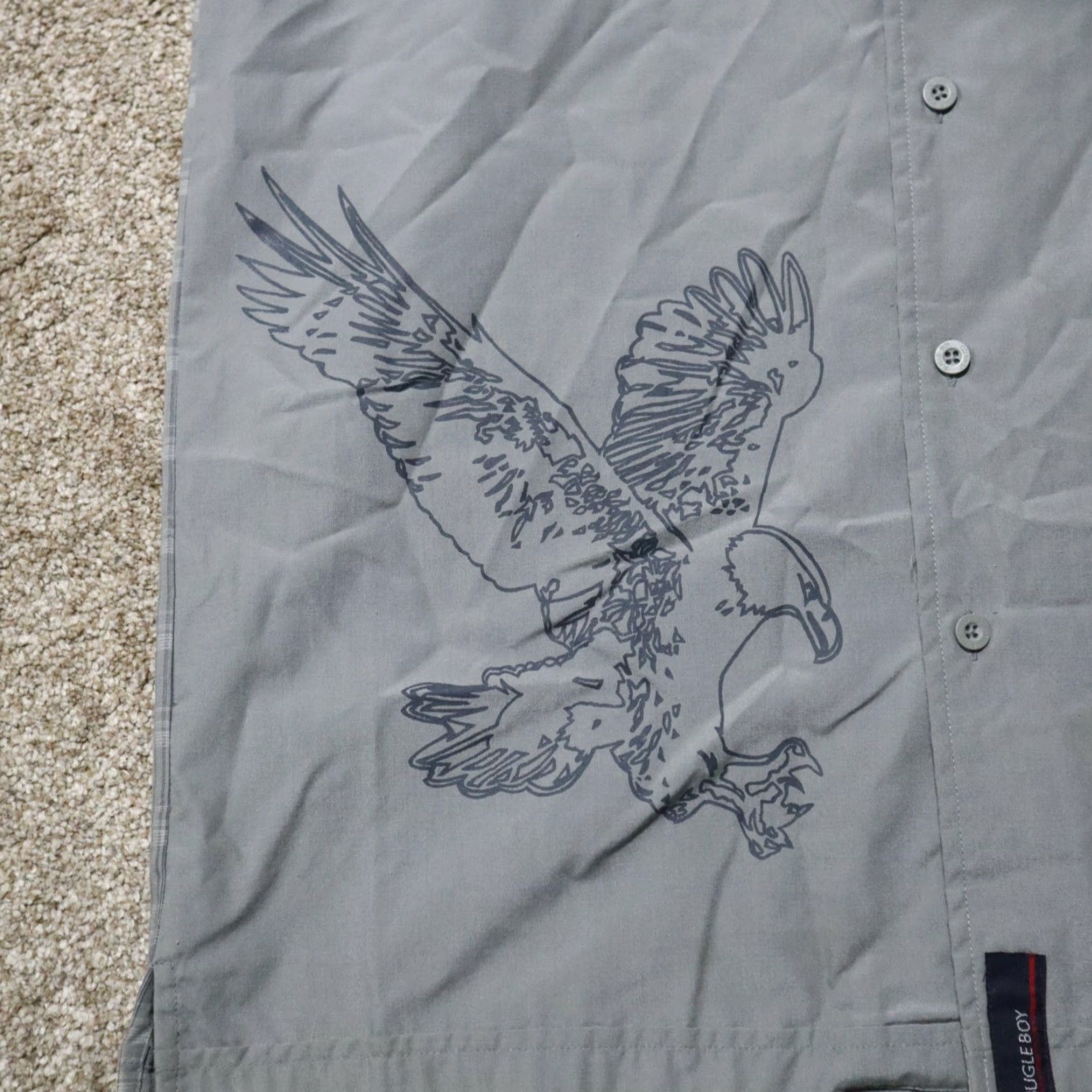 Bugle Boy Bugle Boy Shirt Plaid Button-Up Short Sleeve Casual Adult M Gray Size US M / EU 48-50 / 2 - 3 Thumbnail