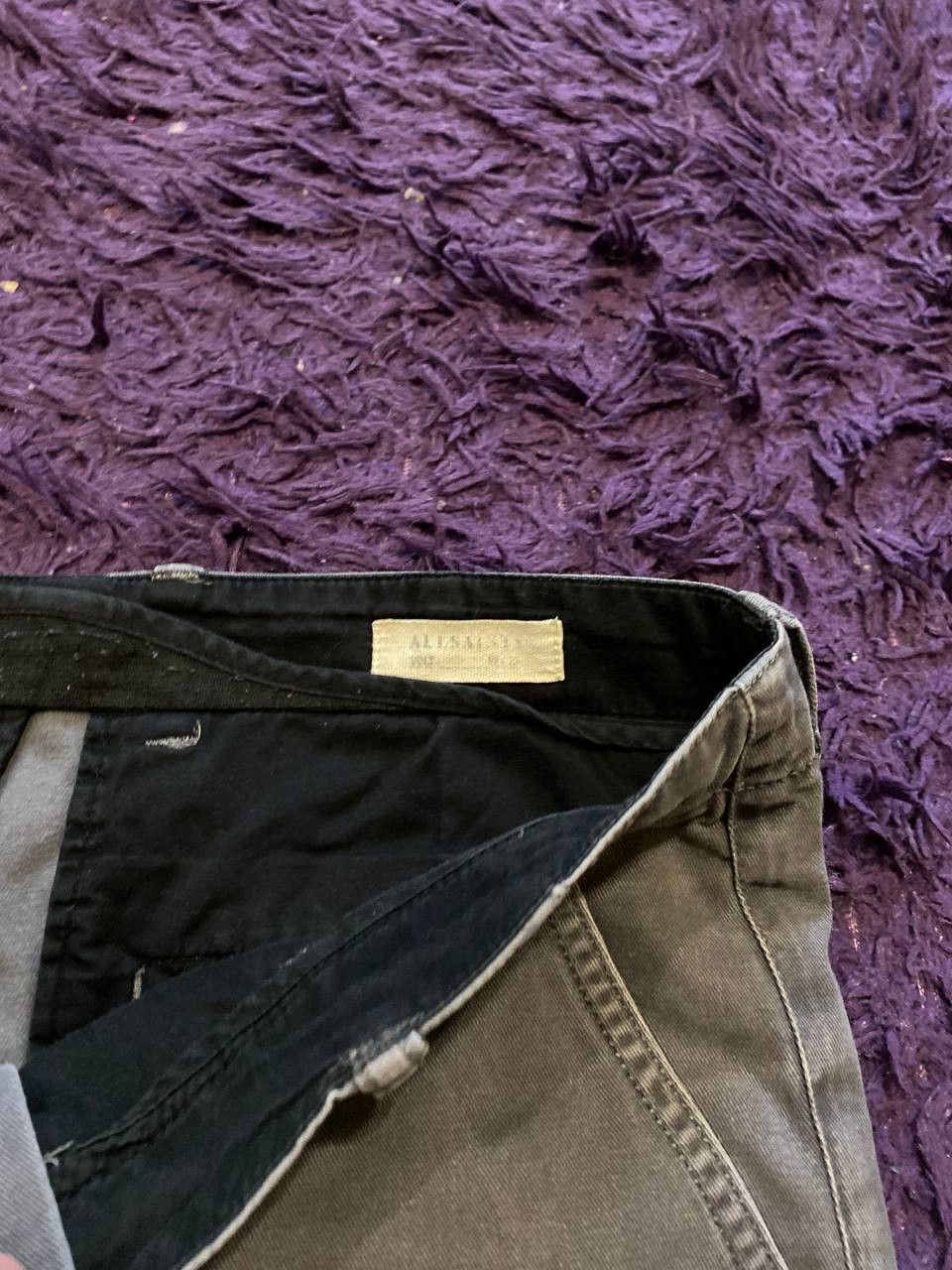 Allsaints vintage Allsaints jeans gray streetwear Y2K Size US 33 - 2 Thumbnail