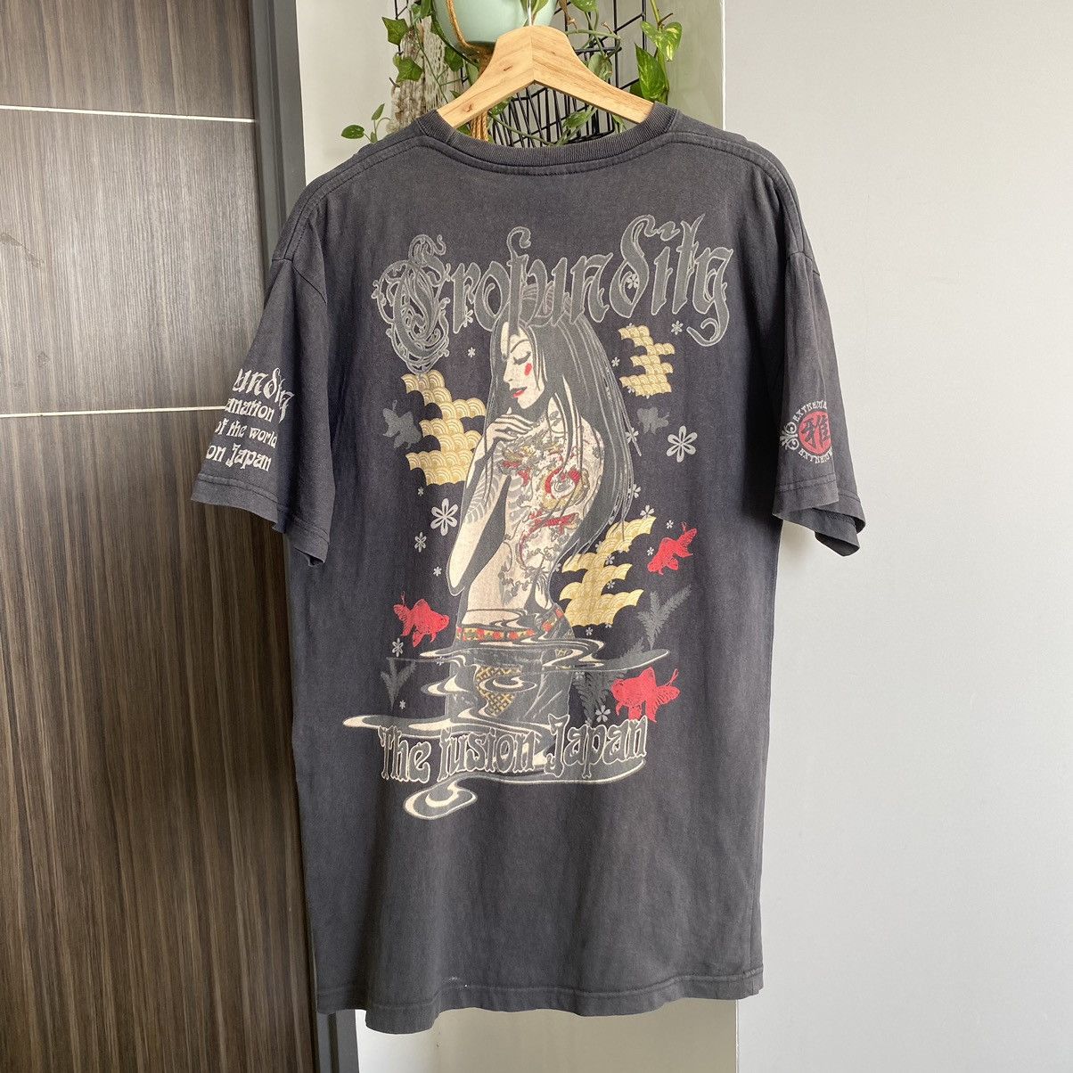 Japanese Brand Thrashed Faded Vintage Y2K The Fusion Japan ERD GRUNGE TEE Size US L / EU 52-54 / 3 - 1 Thumbnail