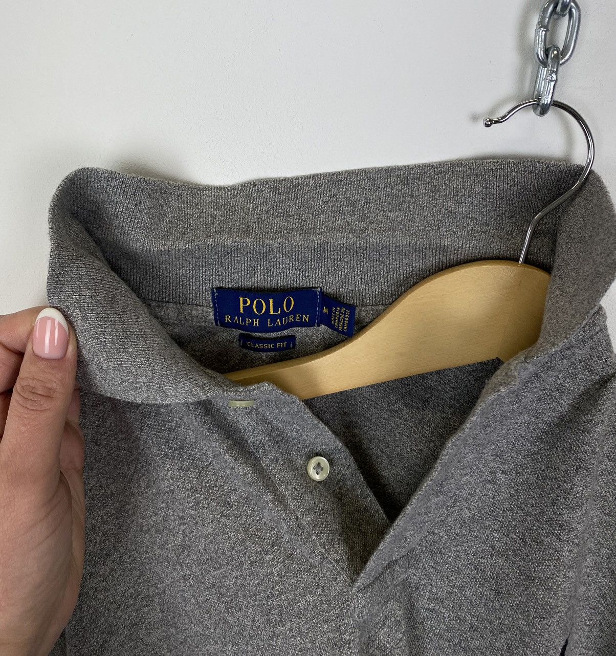 Polo Ralph Lauren Ralph Lauren Classic Fit Polo Shirt Buttons-Up Size M Grey Size US M / EU 48-50 / 2 - 10 Thumbnail