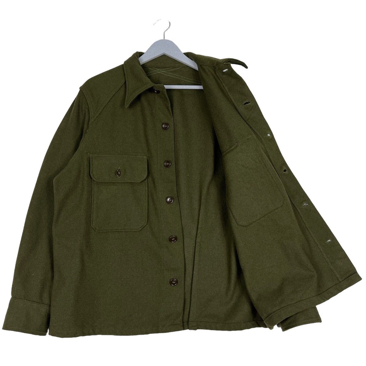 Vintage 🔥 TRUE VINTAGE 40s 50s US ARMY WWII WOOL SHIRT JACKET Size US L / EU 52-54 / 3 - 10 Thumbnail