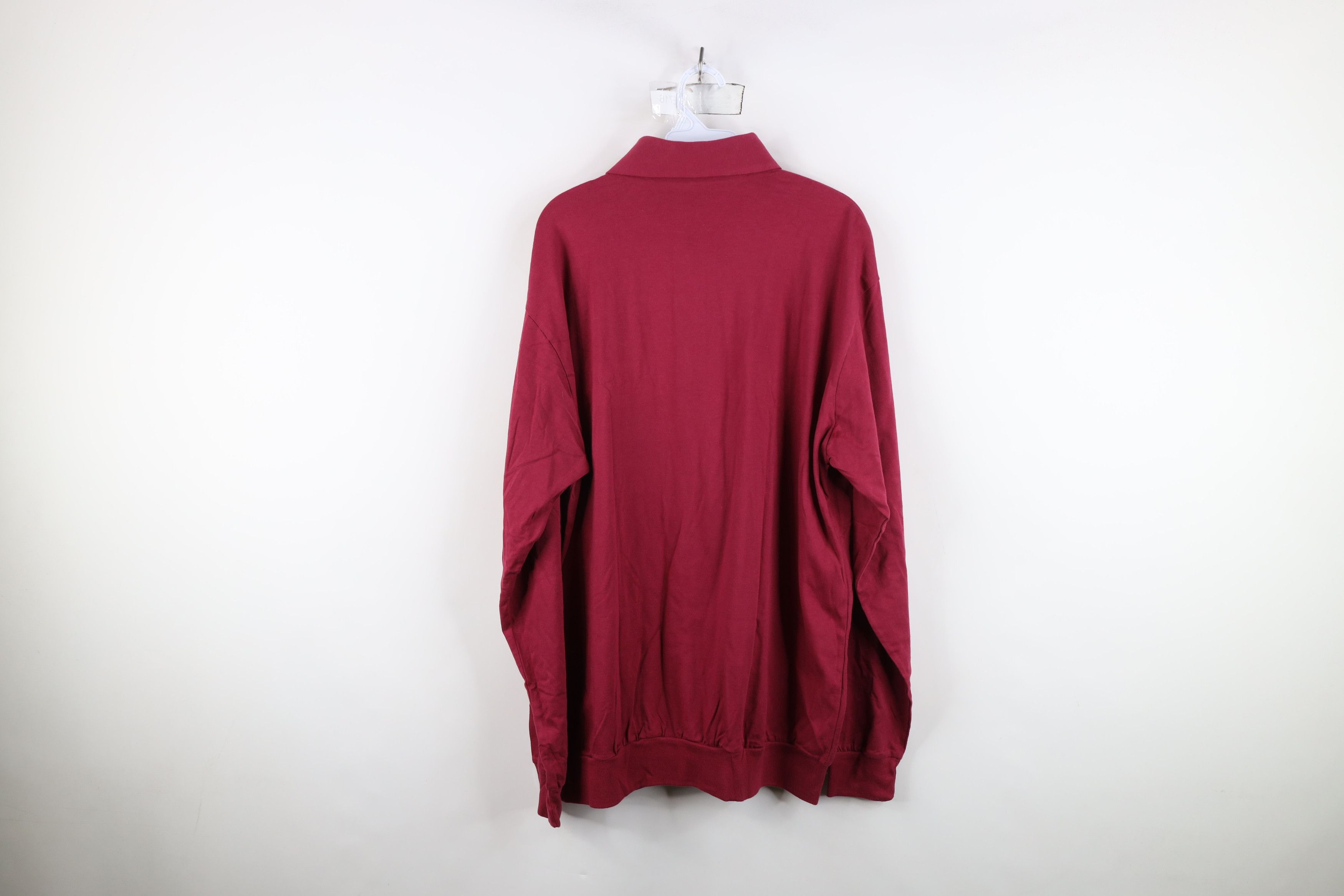 Vintage Deadstock Vintage 90s Streetwear Long Sleeve Polo Red Size US XL / EU 56 / 4 - 8 Thumbnail