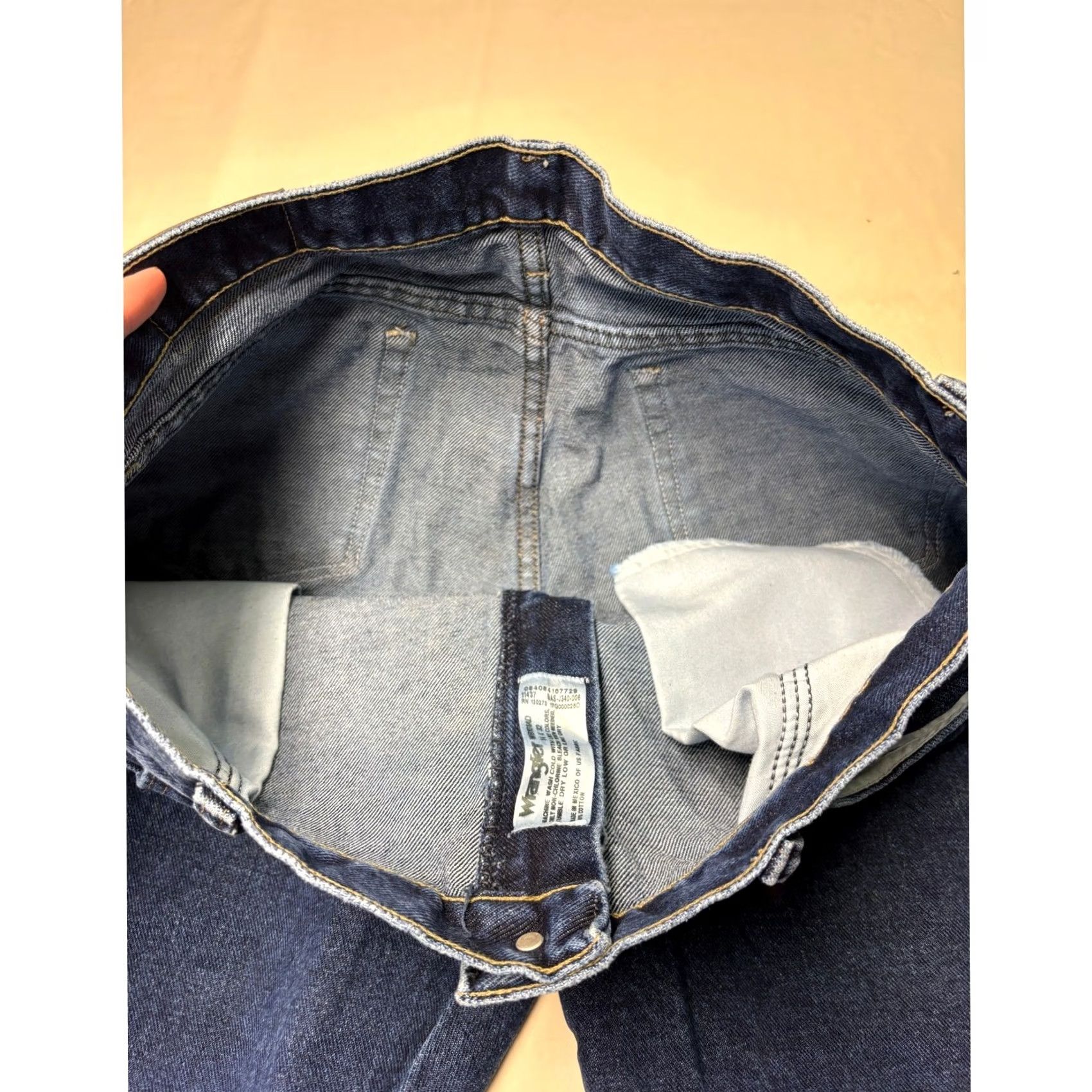 Wrangler Wrangler Blues Jeans Dark Wash 32x30 Relaxed Fit Denim Men WB101AD 5-Pocket Wide-Leg Cotton Green? Size US 32 / EU 48 - 4 Thumbnail