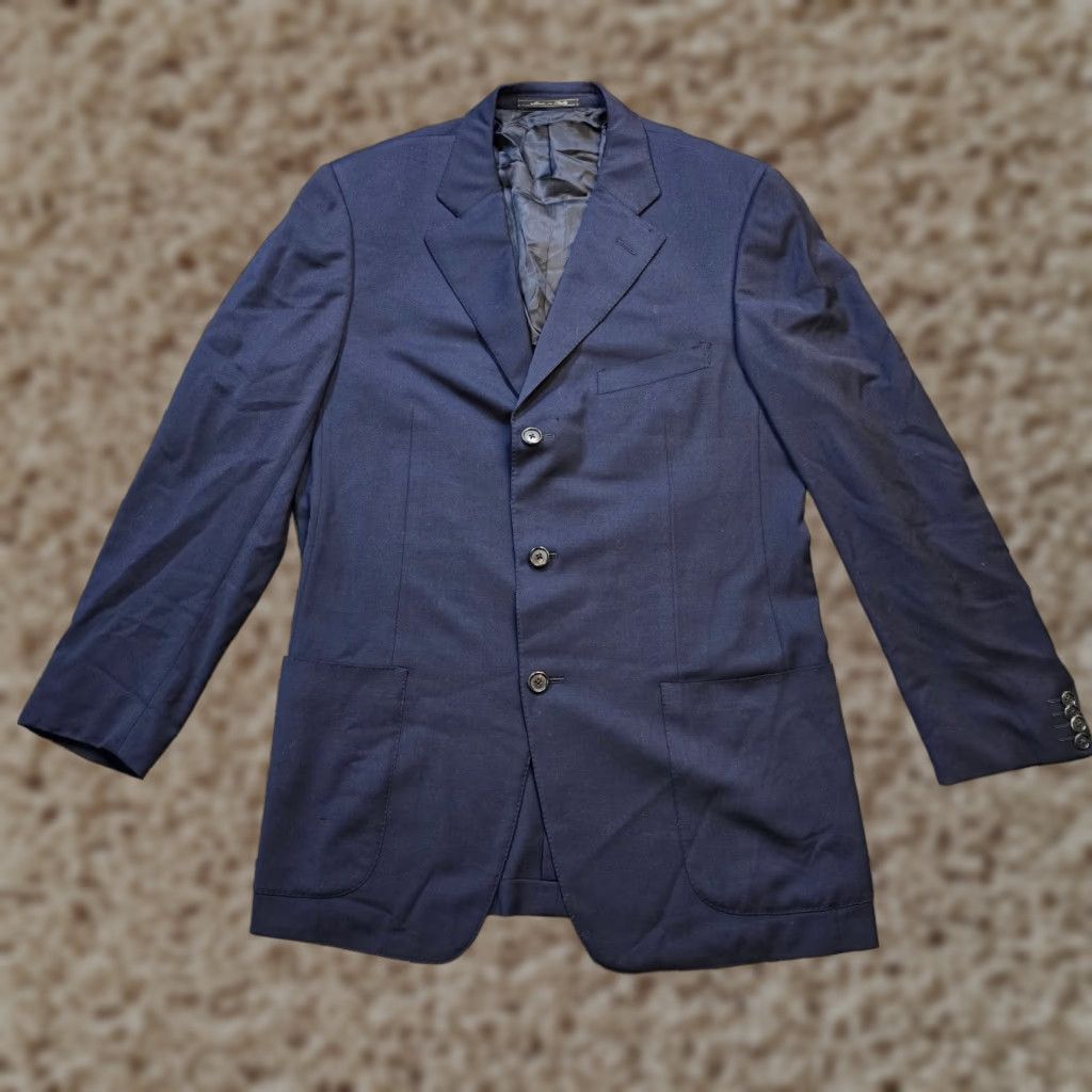 Ermenegildo Zegna Ermenegildo Zegna Blazer Mens 42 Blue Wool High Performance Sport Coat Career Men Blazer Size 42R - 1 Thumbnail