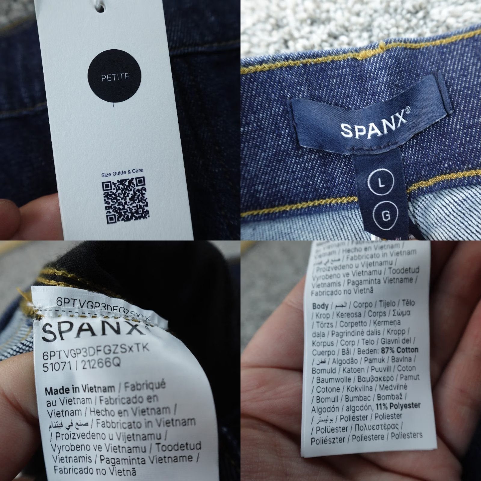 Spanx Spanx Jeans Womens L Dark Blue Denim Pants Everywear Flare High Rise Stretch 32in Inseam Size 36" / US 14 / IT 50 - 8 Thumbnail