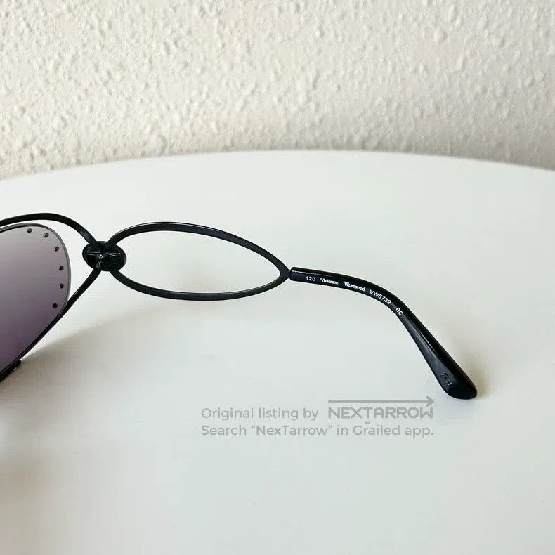 Vivienne Westwood Vivienne Westwood Enamel Saturn Rhinestone Curved Frame Su Size ONE SIZE - 8 Thumbnail