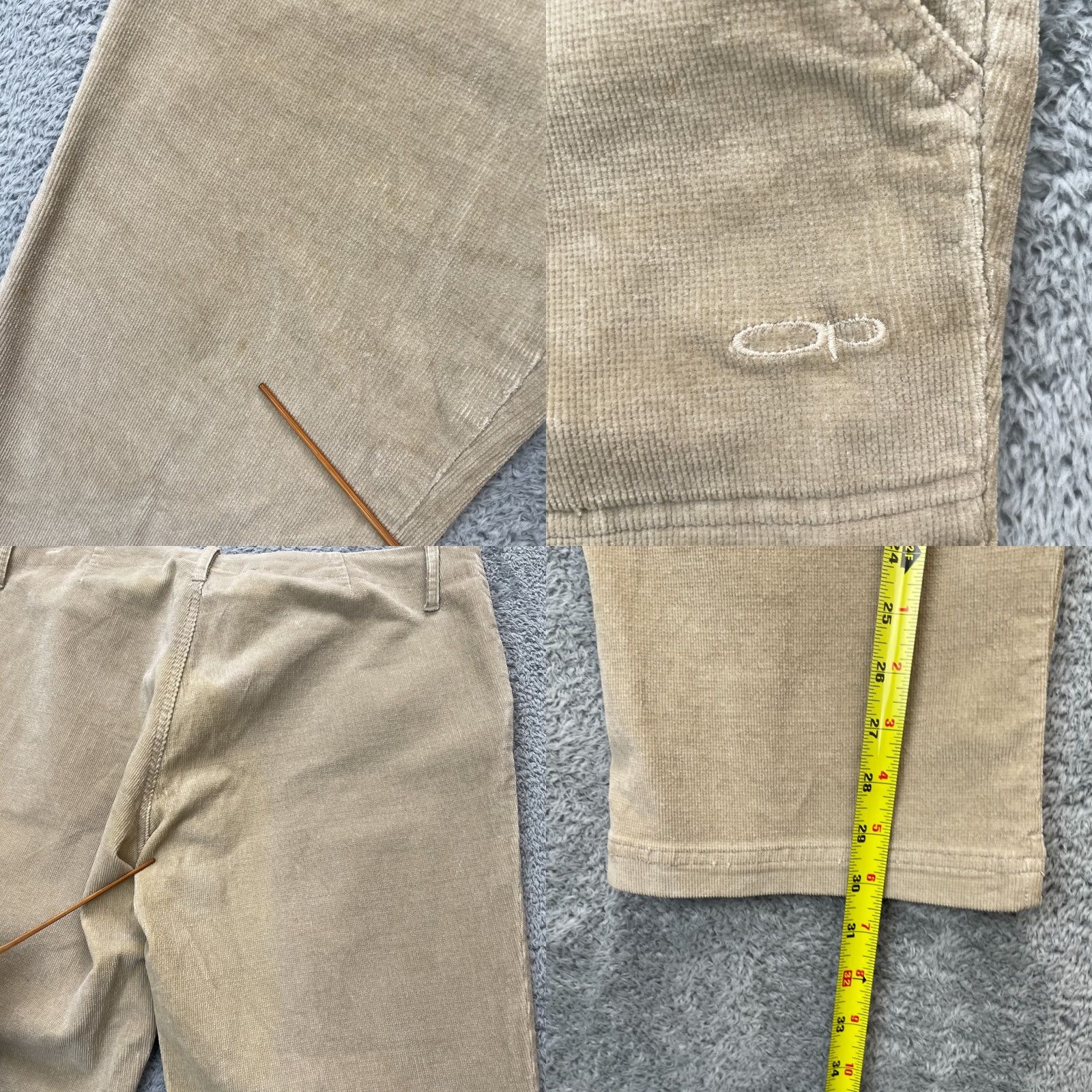 Ocean Pacific VTG OP Ocean Pacific Pants Womens Capri Corduroy Beige 13 Cotton Spandex Stretch Straight Inseam 21in Casual Travel Workwear Mens Womens Girls Boys Size 34" / US 12 / IT 48 - 8 Thumbnail