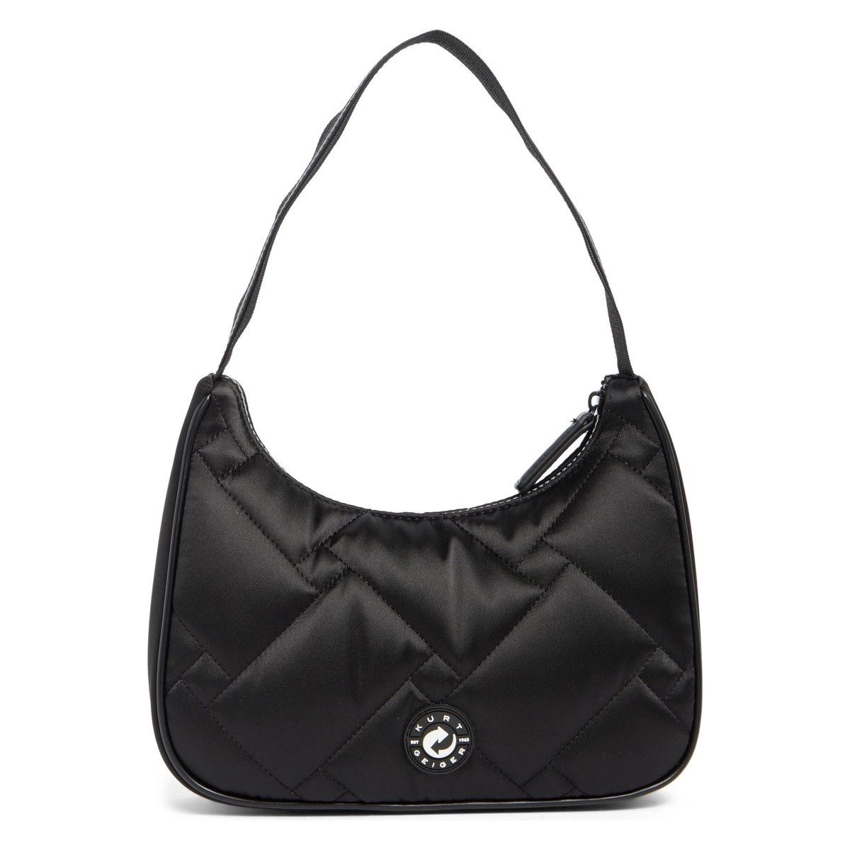 Kurt Geiger Kurt Geiger London Recycled Quilted Shoulder Hobo Bag Black Size ONE SIZE - 1 Thumbnail