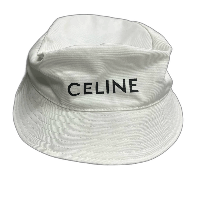 Celine Celine White Casual Logo Bucket Hat Size ONE SIZE - 1 Thumbnail