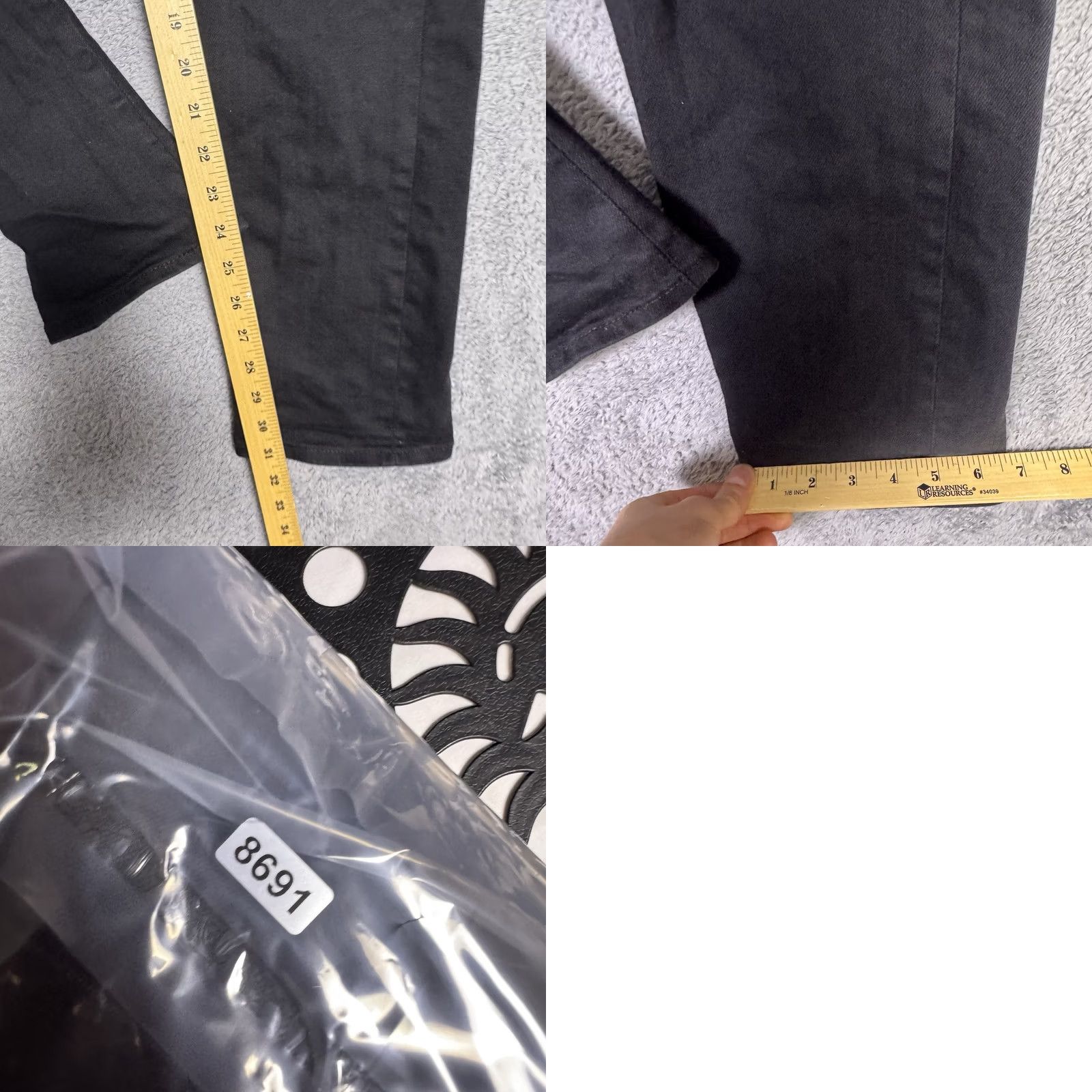 Uniqlo Uniqlo Jeans Mens 32x31 Dark Black Slim Straight Lowrise Stretch Cotton Denim Selvage 5-Pocket Size US 32 / EU 48 - 9 Thumbnail