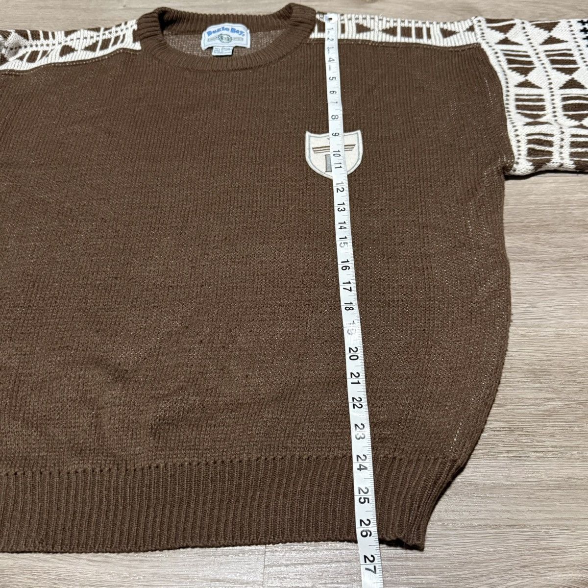 Bugle Boy Vintage Bugle Boy Knit Sweater Geometric Pattern Sleeves L Size US L / EU 52-54 / 3 - 5 Thumbnail