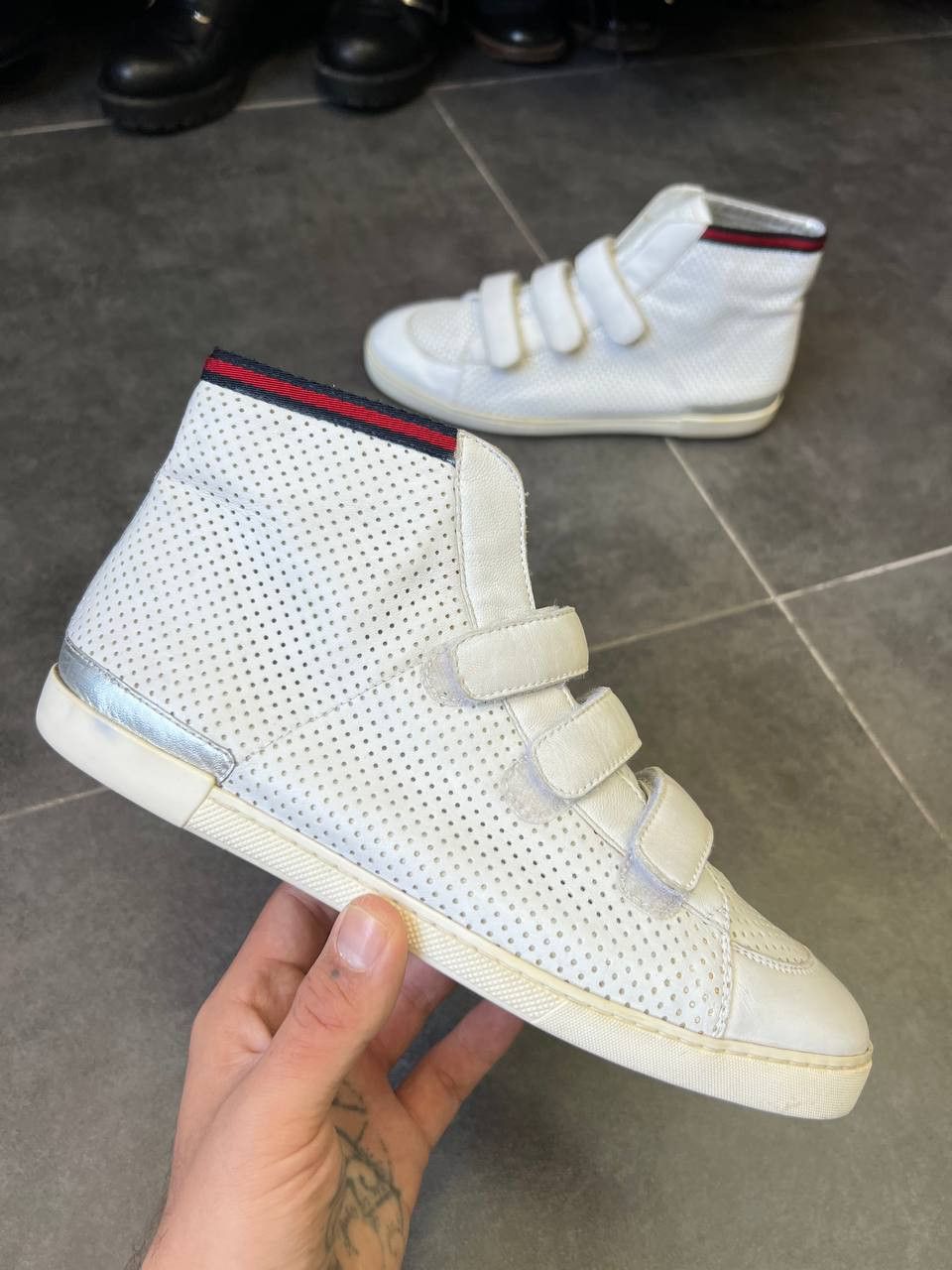 Gucci Gucci GG Leather Velcro Strap Sneakers Vintage Size US 7.5 / IT 37.5 - 2 Thumbnail