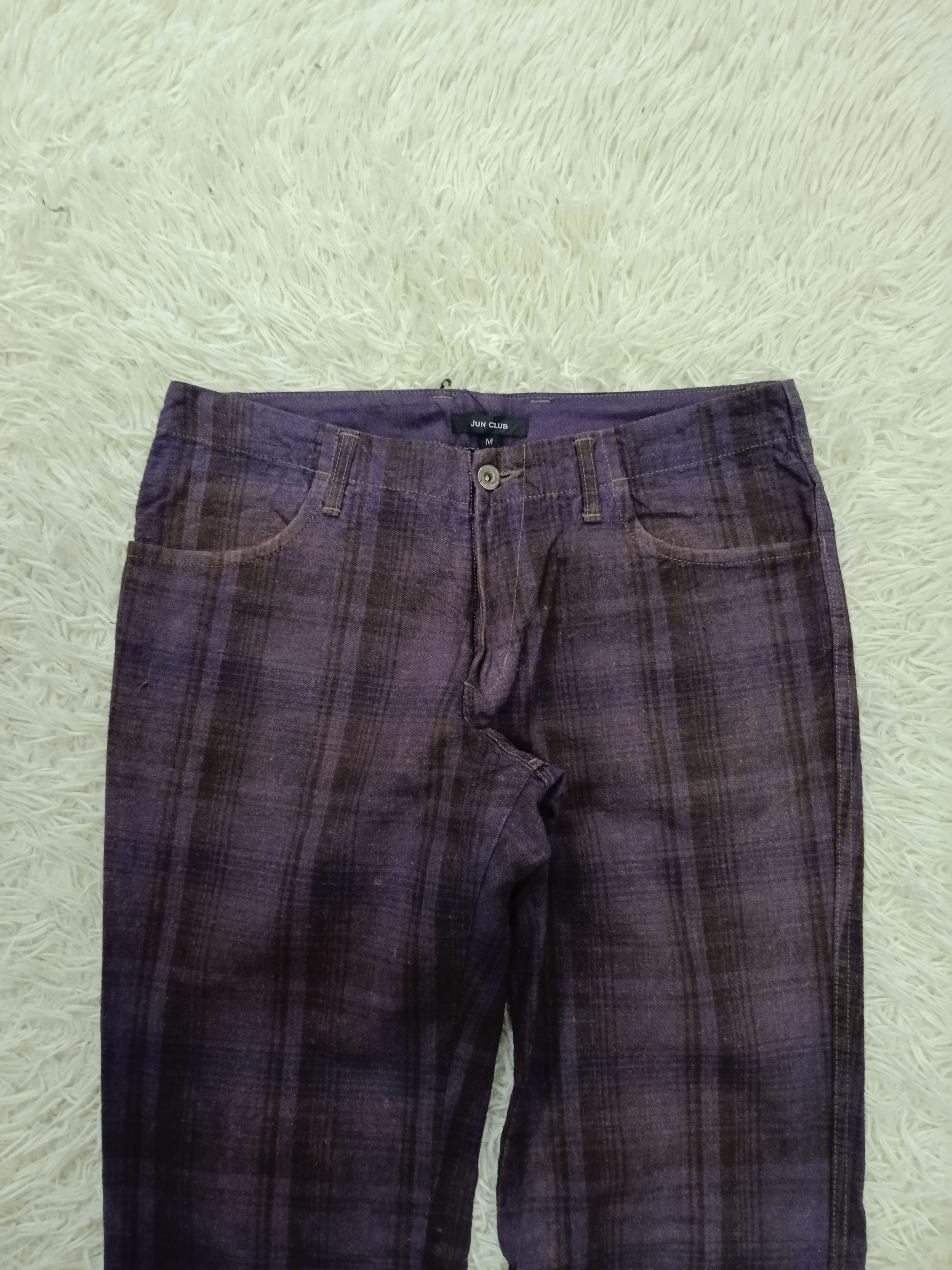 Japanese Brand DiSTRESSED FADE SEDITIONARIES TARTAN JAPANESE JUN CLUB Size US 32 / EU 48 - 3 Thumbnail