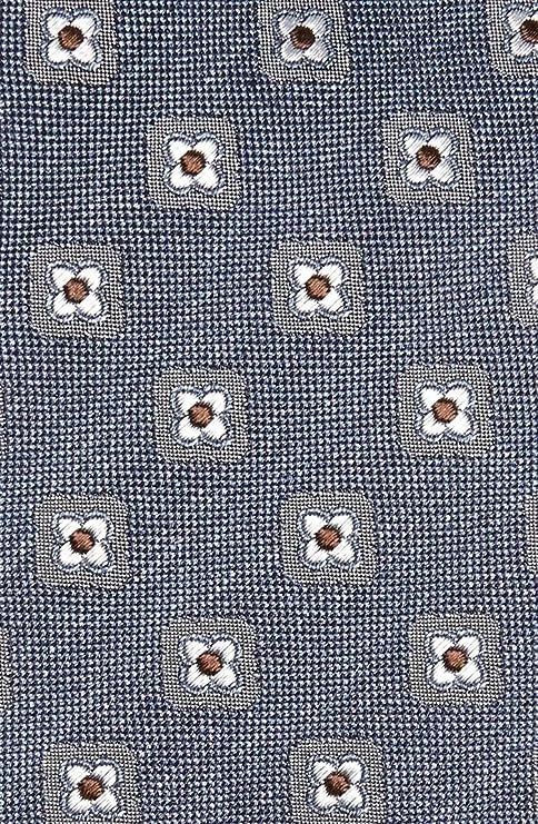 Ermenegildo Zegna Blue Geometric Silk Tie