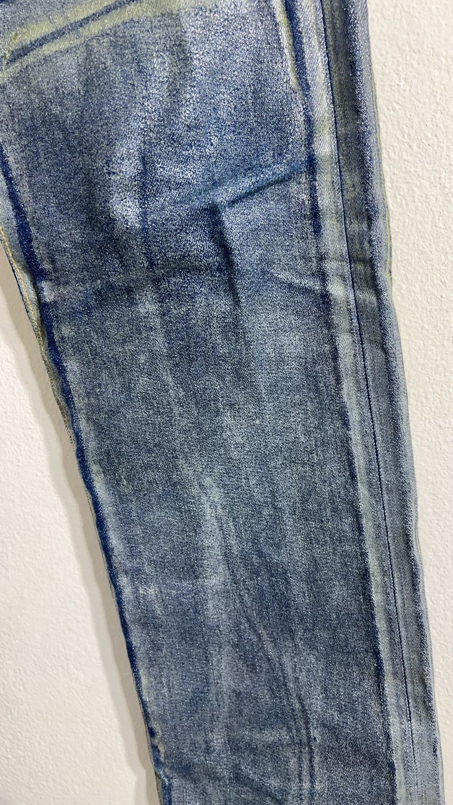 Dior Dior x hedi slimane a/w 2003 “luster” green wax coated Size US 33 - 20 Thumbnail