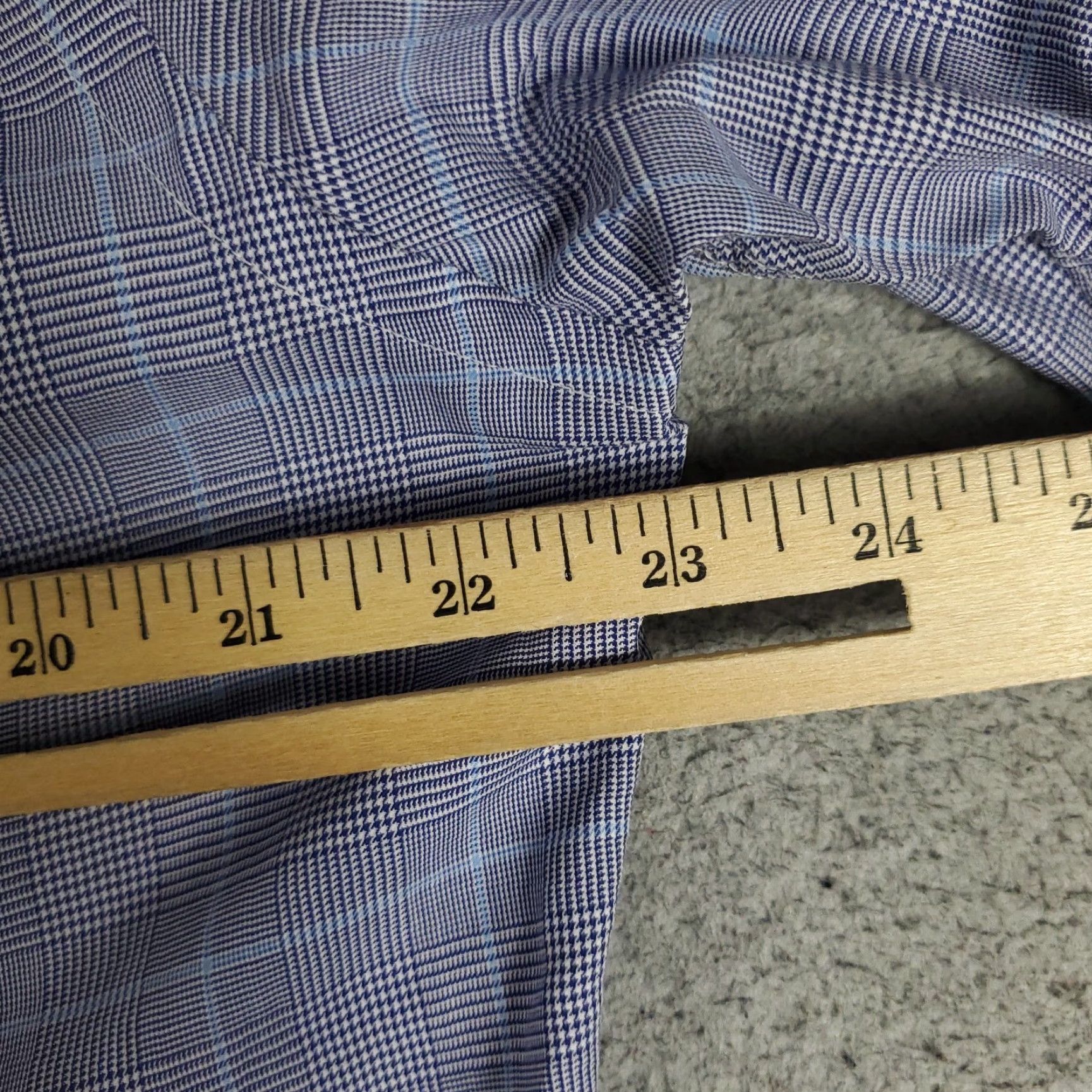 David Donahue David Donahue Dress Shirt Mens Size 16 Blue Plaid Long Sleeve Button Up Size 42R - 5 Thumbnail