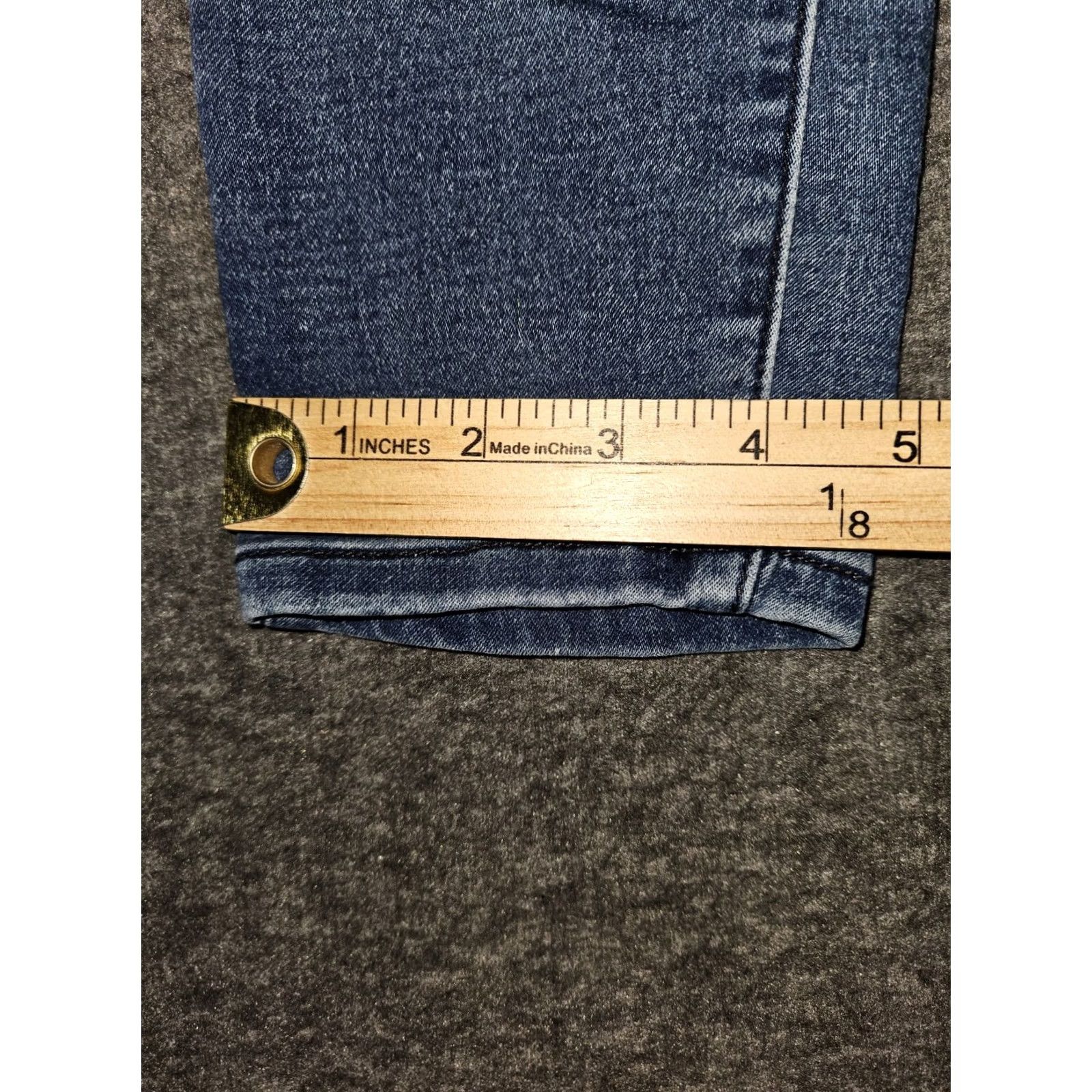 Vintage Kancan Jeans Skinny Ankle 5 Juniors Blue Low Rise 27 Inseam Stretch Pockets Logo Den im City Preppy Womens Size 27" / US 4 / IT 40 - 7 Thumbnail