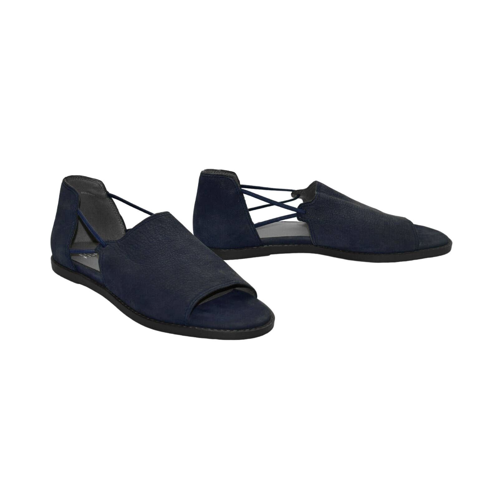 Eileen Fisher B0 NEW EILEEN FISHER Spell Navy Nubuck Sandal Shoes 6 $185 Size US 6 / IT 36 - 1 Thumbnail