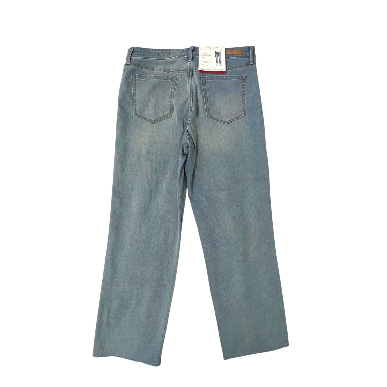 Sanctuary Social Standard High Rise Crop Straight Leg Raw Hem Jeans Size 36" / US 14 / IT 50 - 9 Thumbnail
