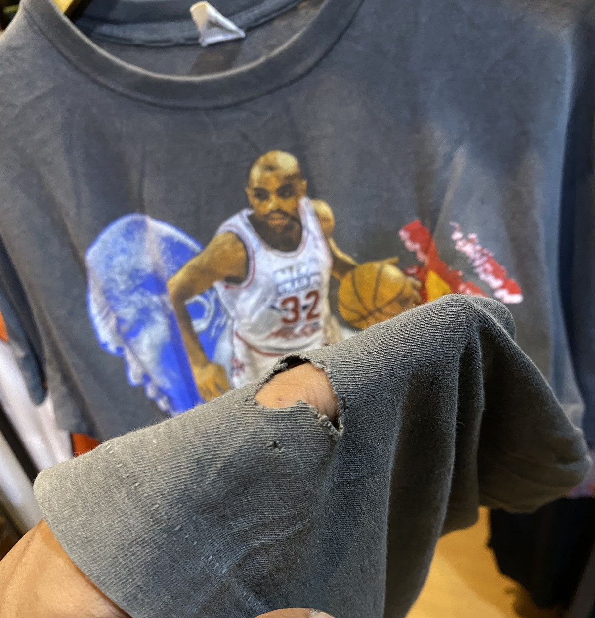 Jordan Brand × NBA × Vintage T shirt Rap Tee Jordan x Barkley Vintage 80’s 90’s nba faded Size US XL / EU 56 / 4 - 9 Thumbnail