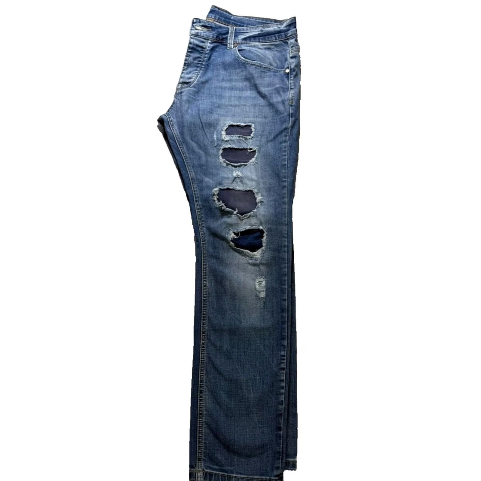 Stone Island Stone Island Jeans Blue Denim Slim Fit 39 40 Distressed 5-Pocket Regular Men Jeans Size US 39 - 5 Thumbnail